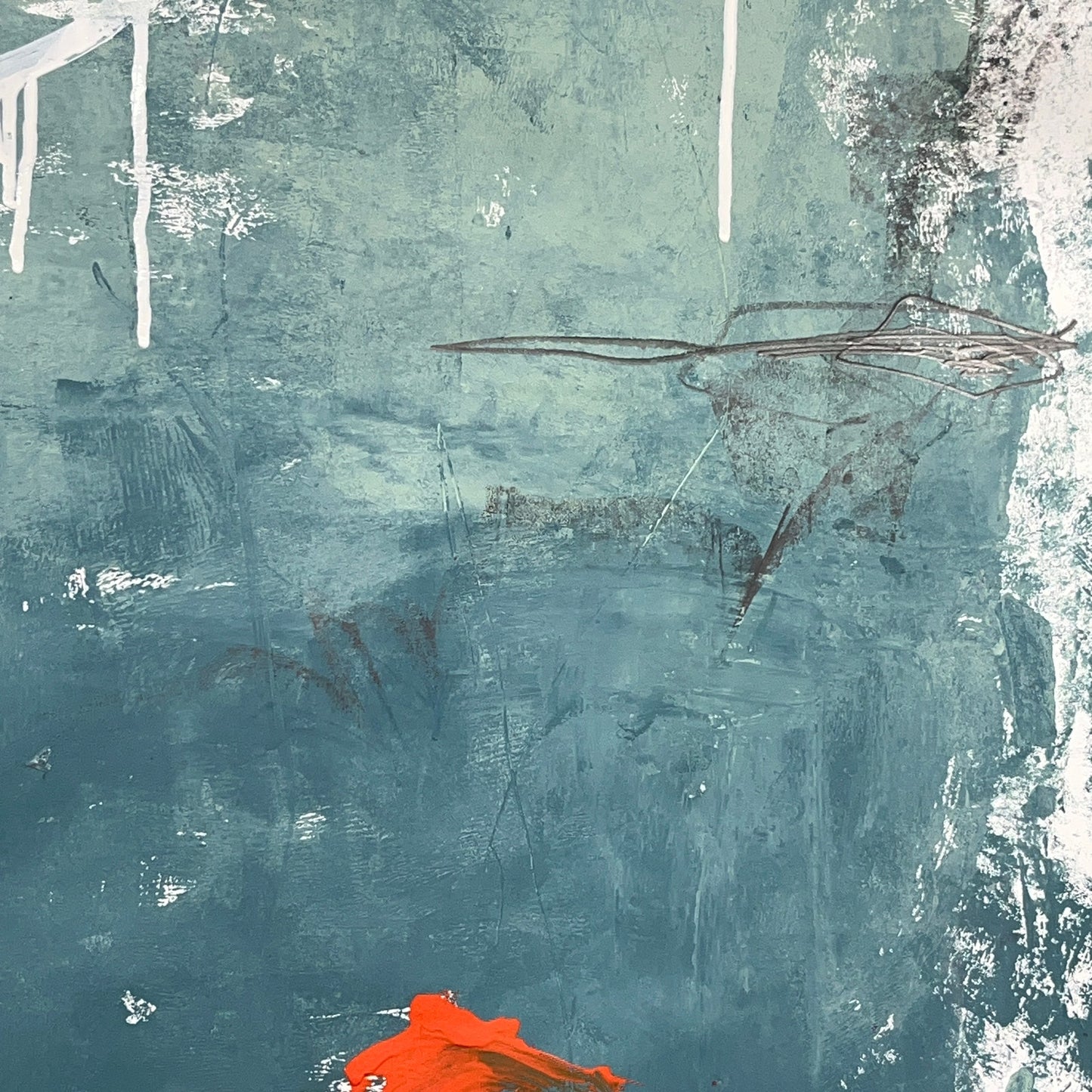 Original Mixed Media Abstract Modern Art Painting 24x36 "Xenolalia" Signed