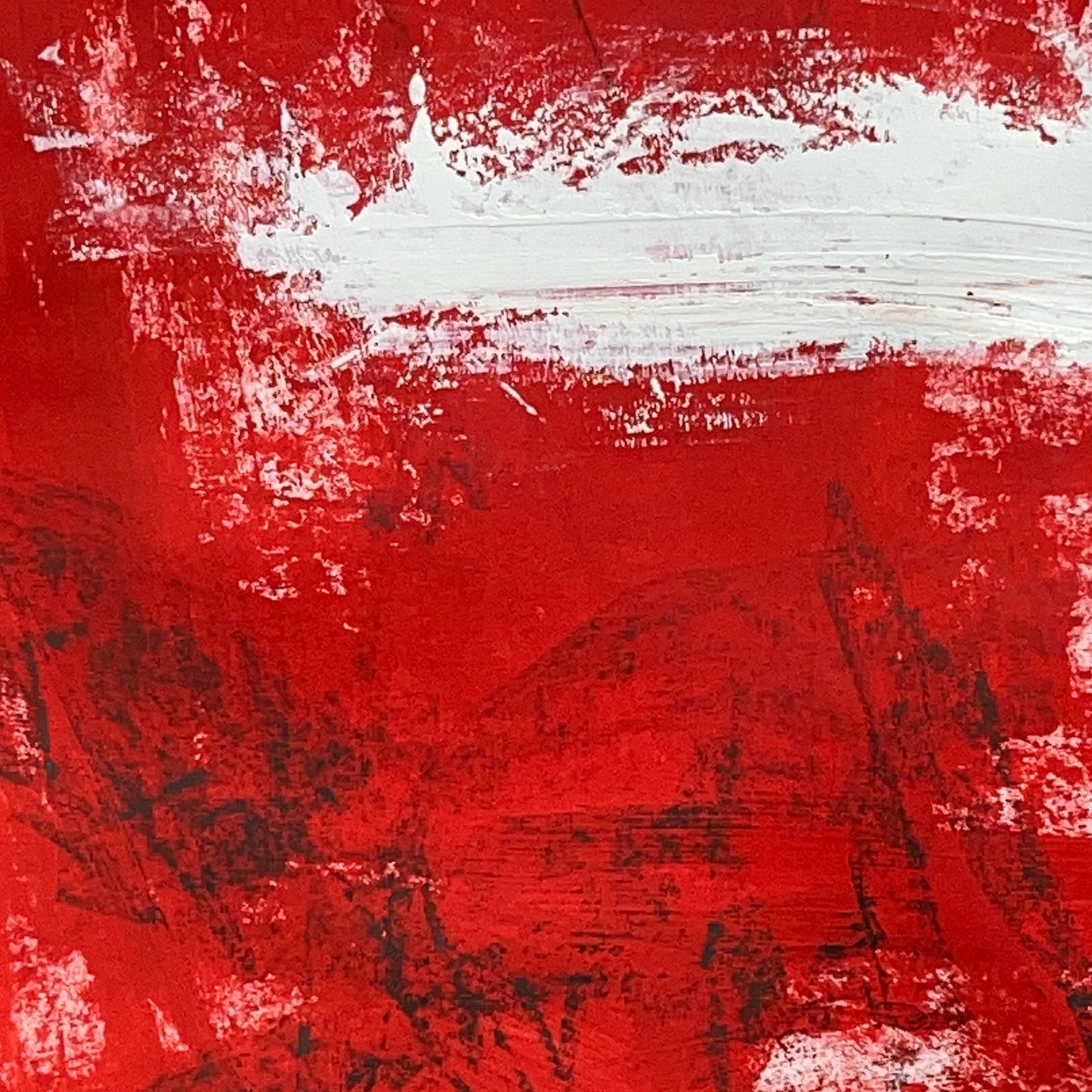 Original Mixed Media Abstract Modern Art Painting 24x36 "Fantassin" Signed