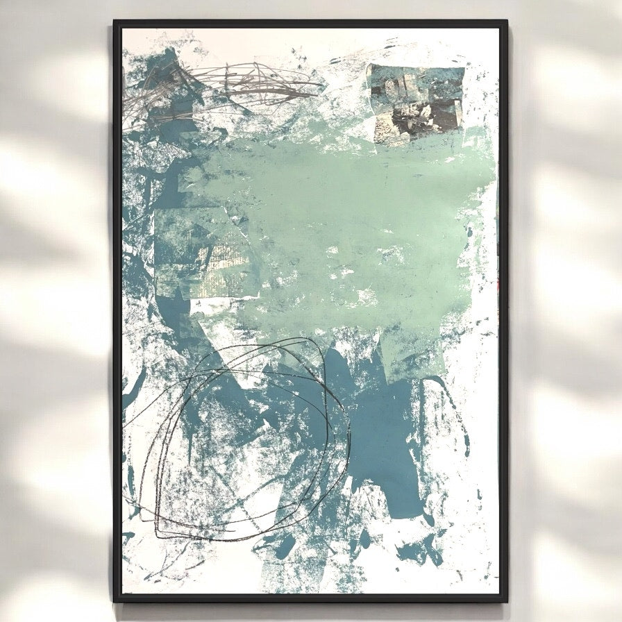 Original Mixed Media Abstract Modern Art Painting 24x36 "Pinder" Signed