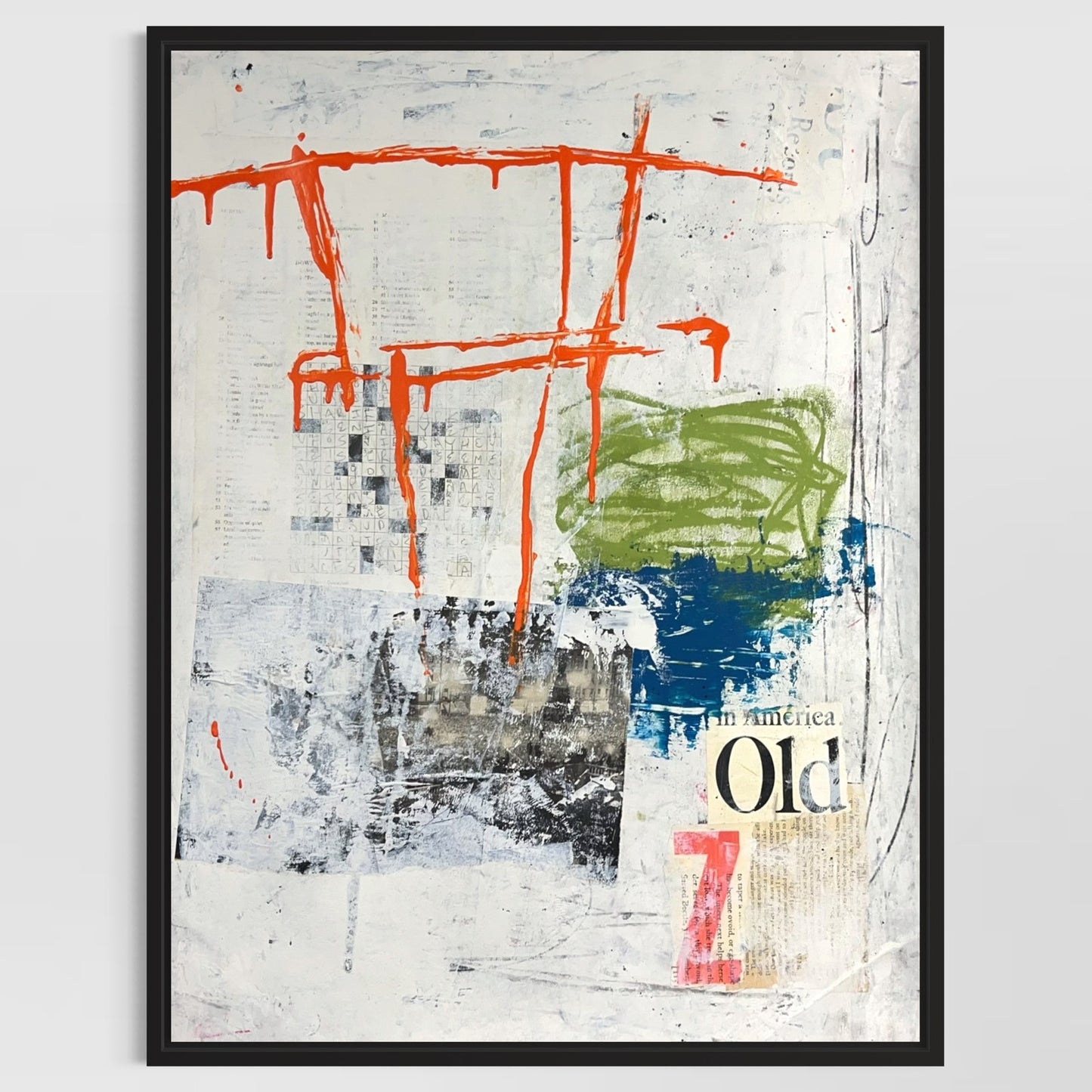 Original Mixed Media Abstract Modern Art Painting 18x24 "Phenetic" Signed