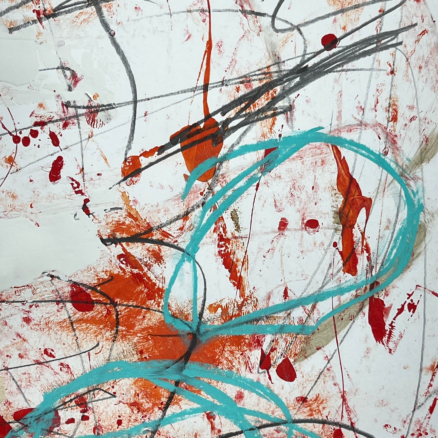 Original Mixed Media Abstract Modern Art Painting 18x24 "Natiform" Signed