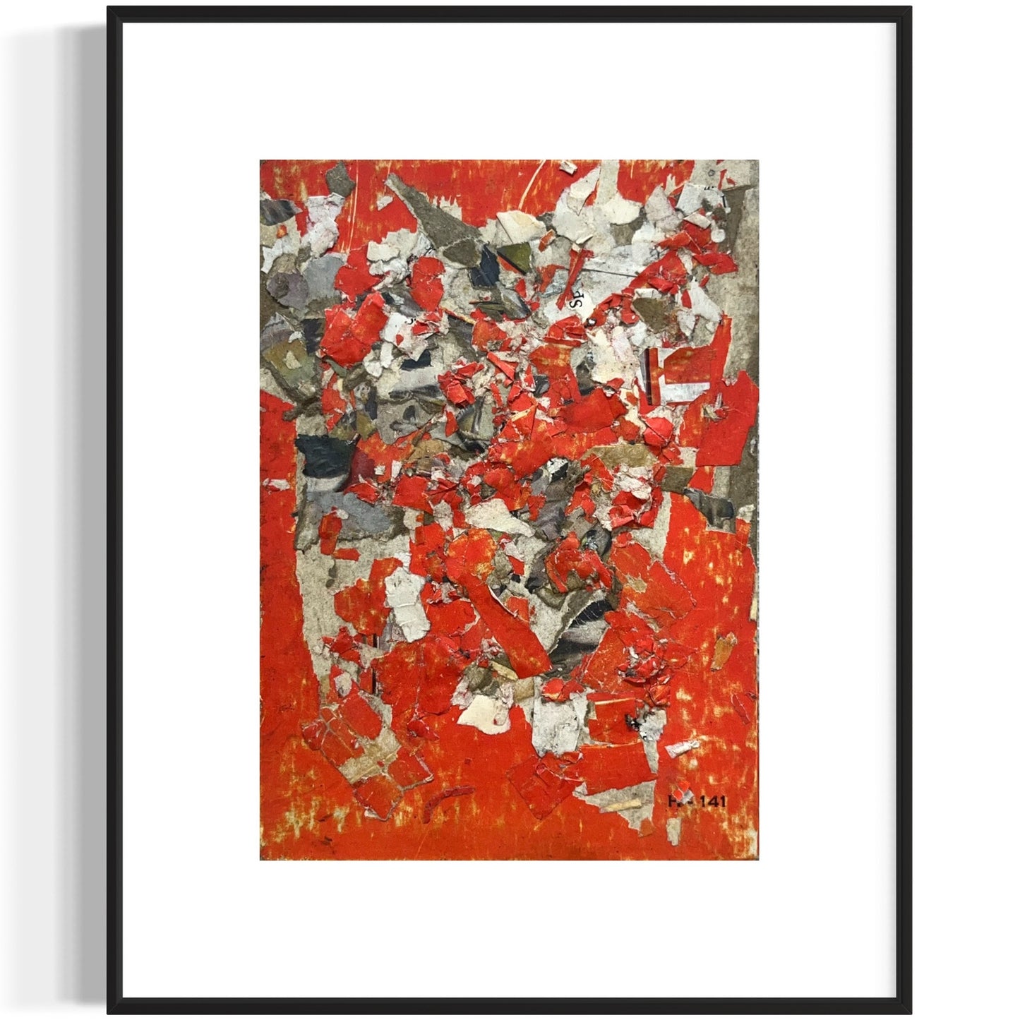 Original Abstract Modern Art Bird Painting "Birds Book I Back Cover" Signed