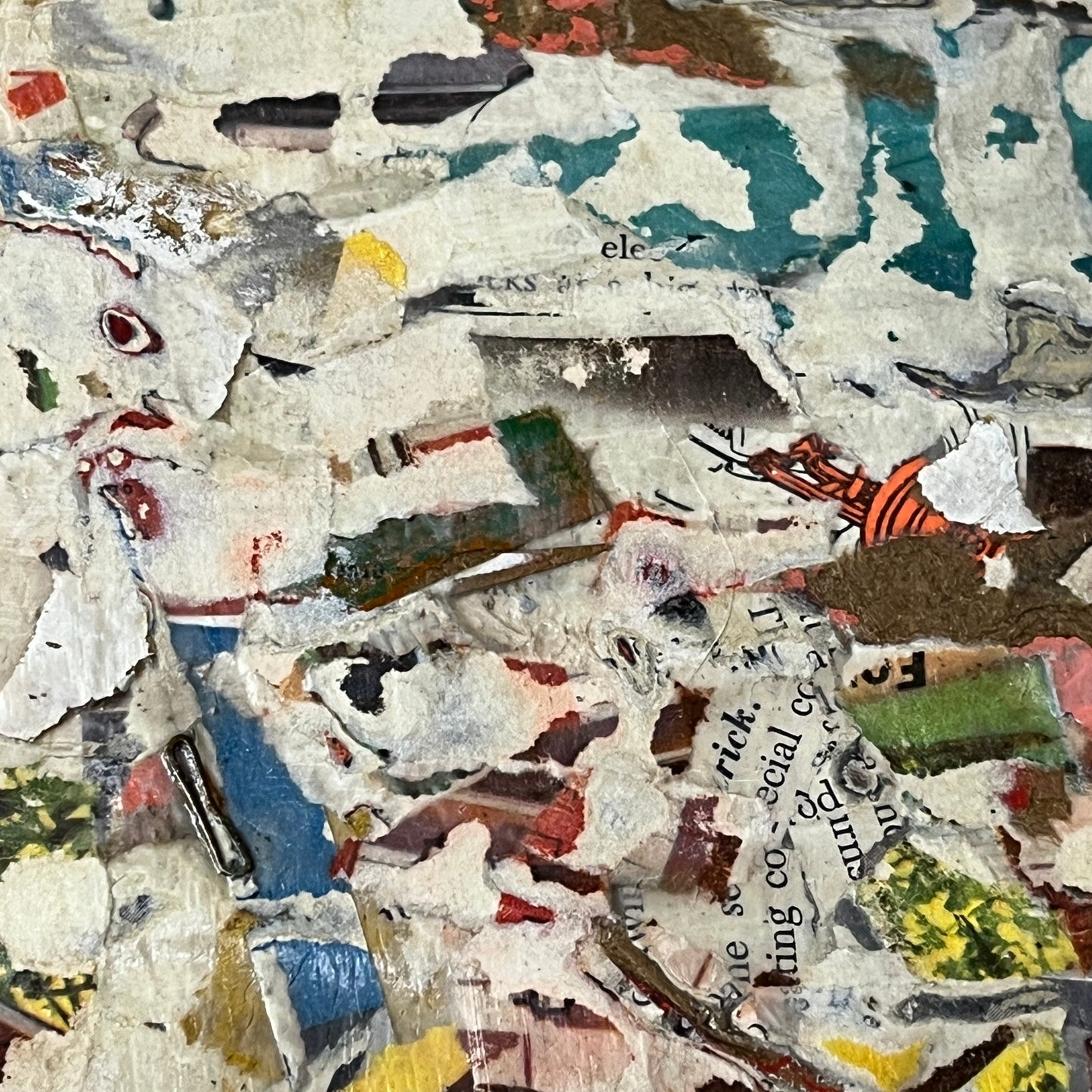 Original Abstract Art Collage 7x10 "Feb 1955 Popular Science Magazine"