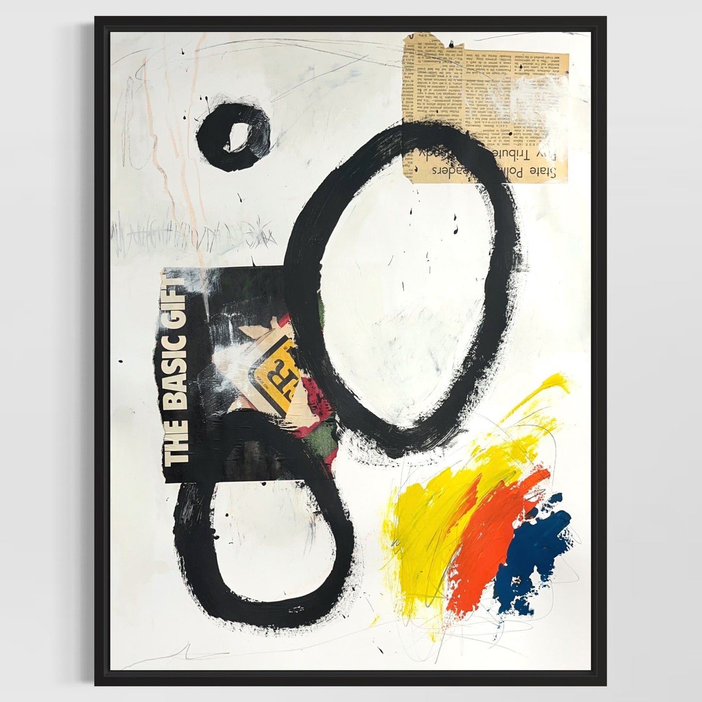 Original Mixed Media Abstract Modern Art Painting 18x24 "The Basic Gift" Signed