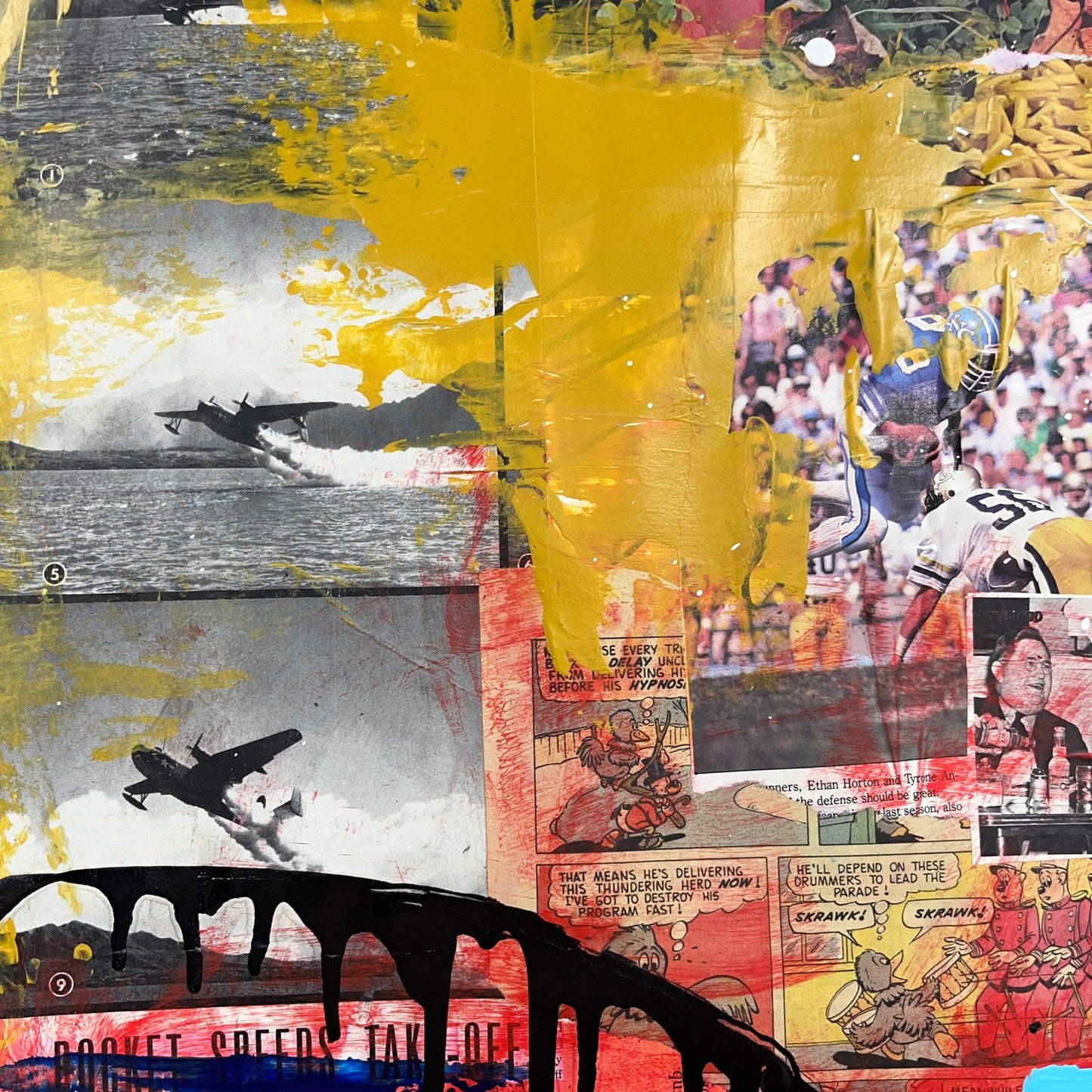 Original Mixed Media Abstract Modern Art Painting 18x24 "Semelincident" Signed