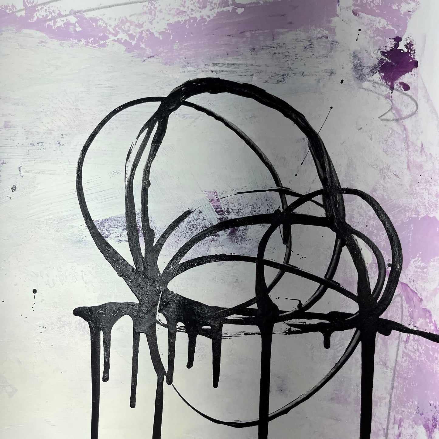 Original Mixed Media Abstract Modern Art Painting 18x24 "Deflexure" Signed
