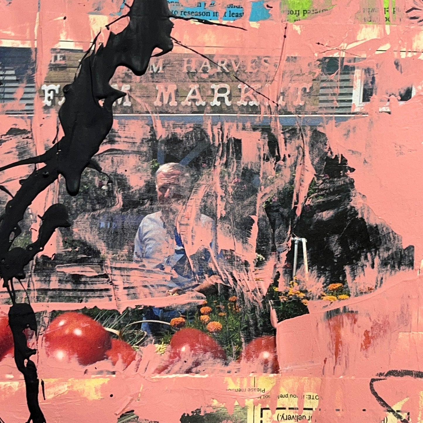Original Mixed Media Abstract Modern Art Painting 18x24 "Postament" Signed