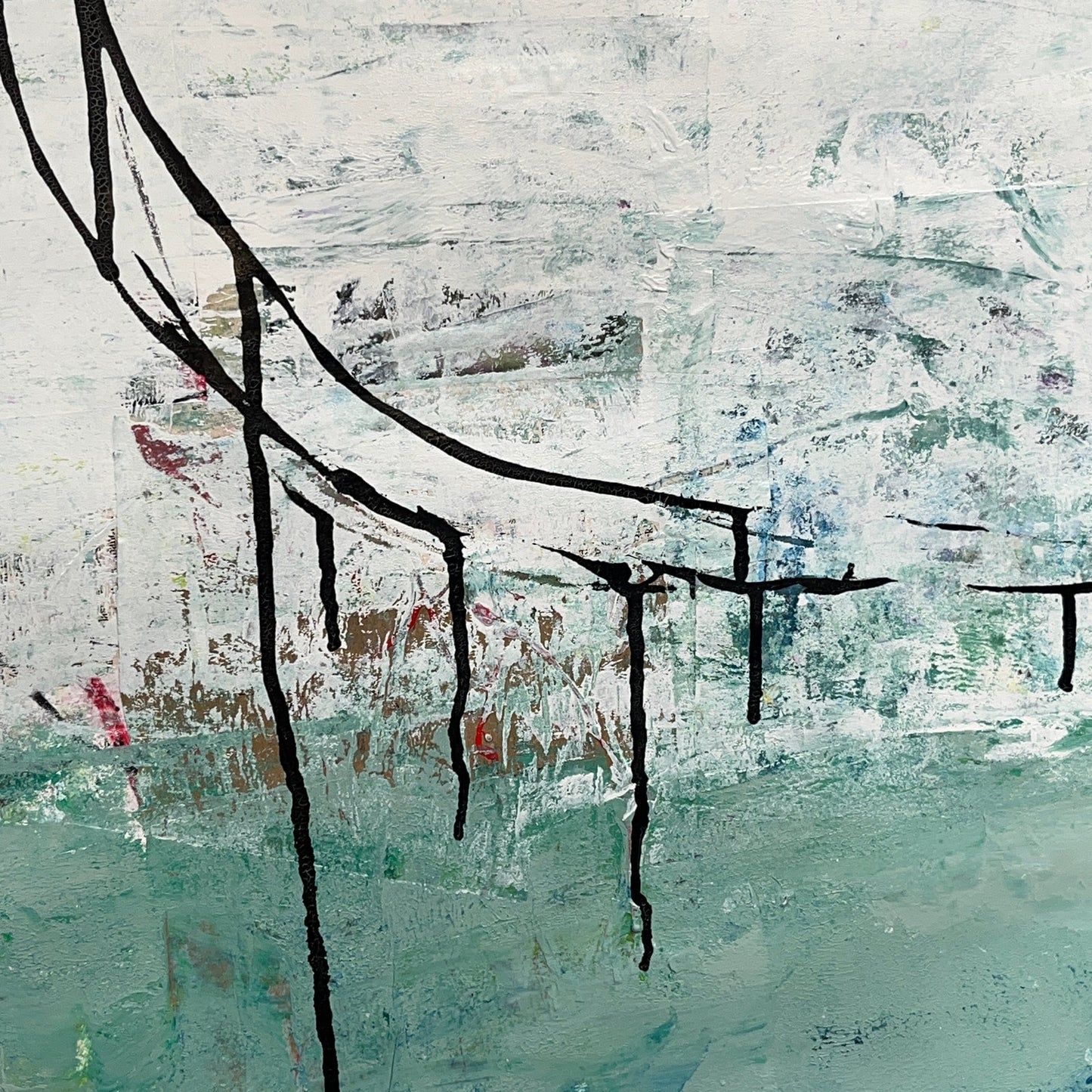 Original Mixed Media Abstract Modern Art Painting 24x36 "Ambit" Signed