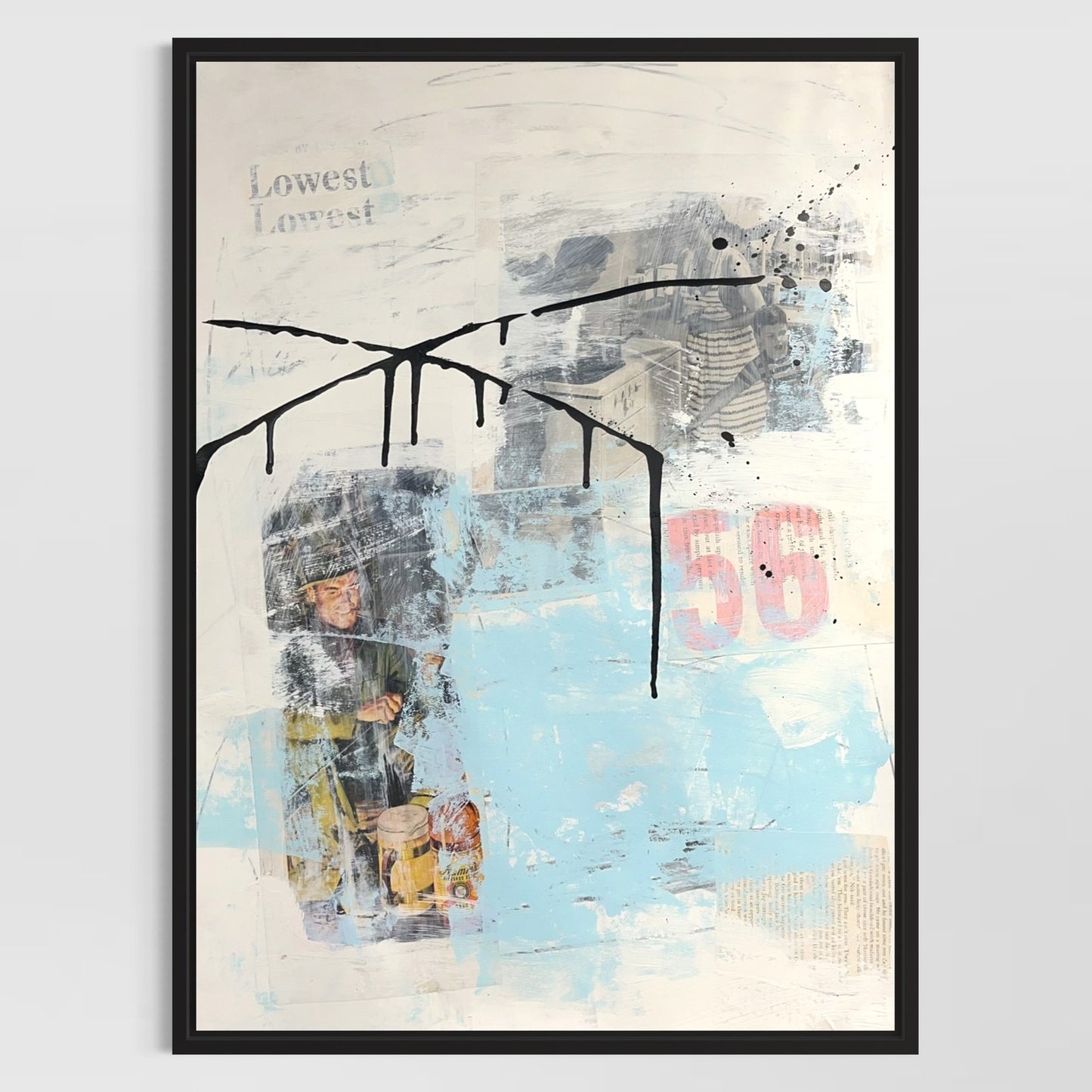 Original Mixed Media Abstract Modern Art Painting 18x24 "Kish" Signed