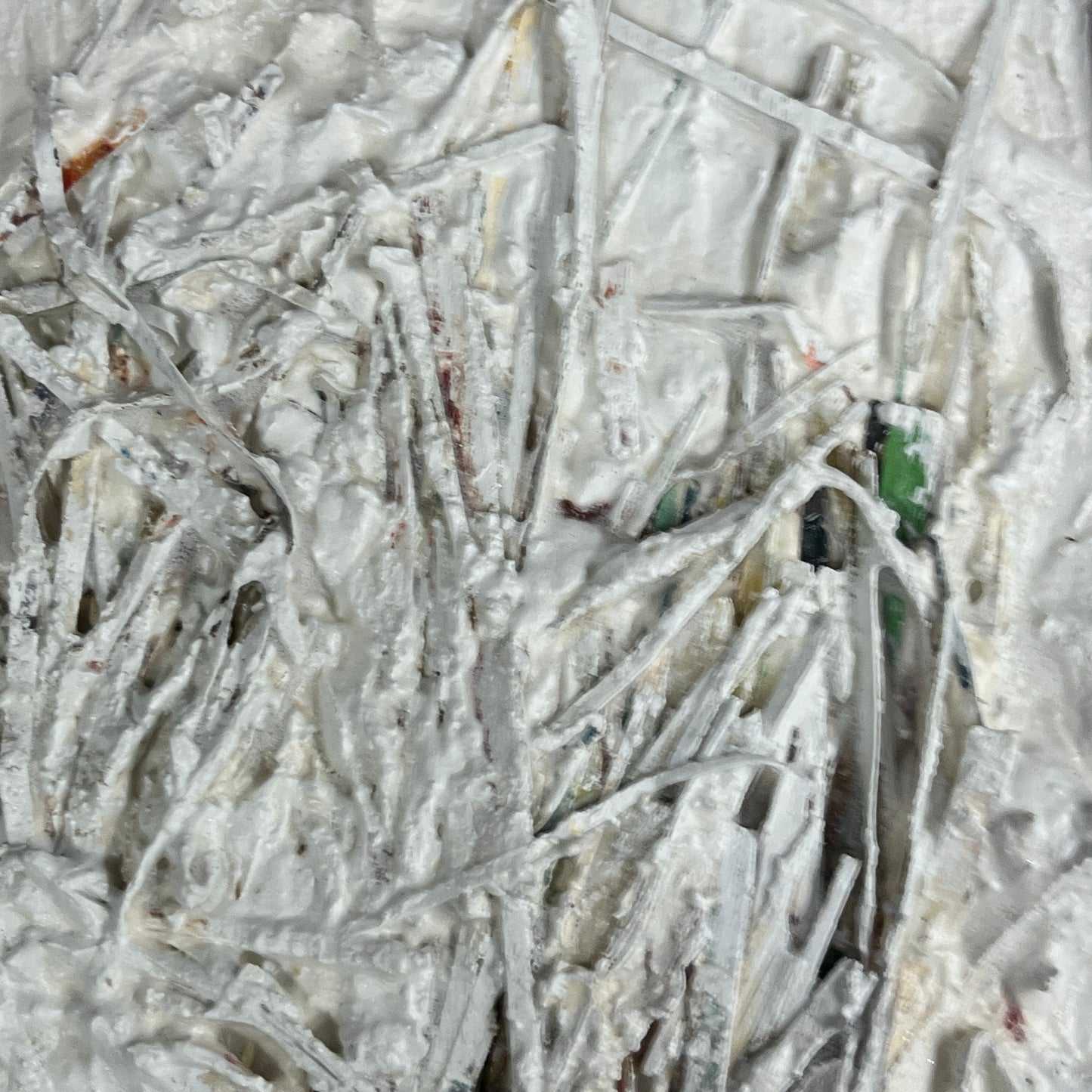 Original Framed Mixed Media Abstract Art Painting Collage 6x10 "Vasculature #3"