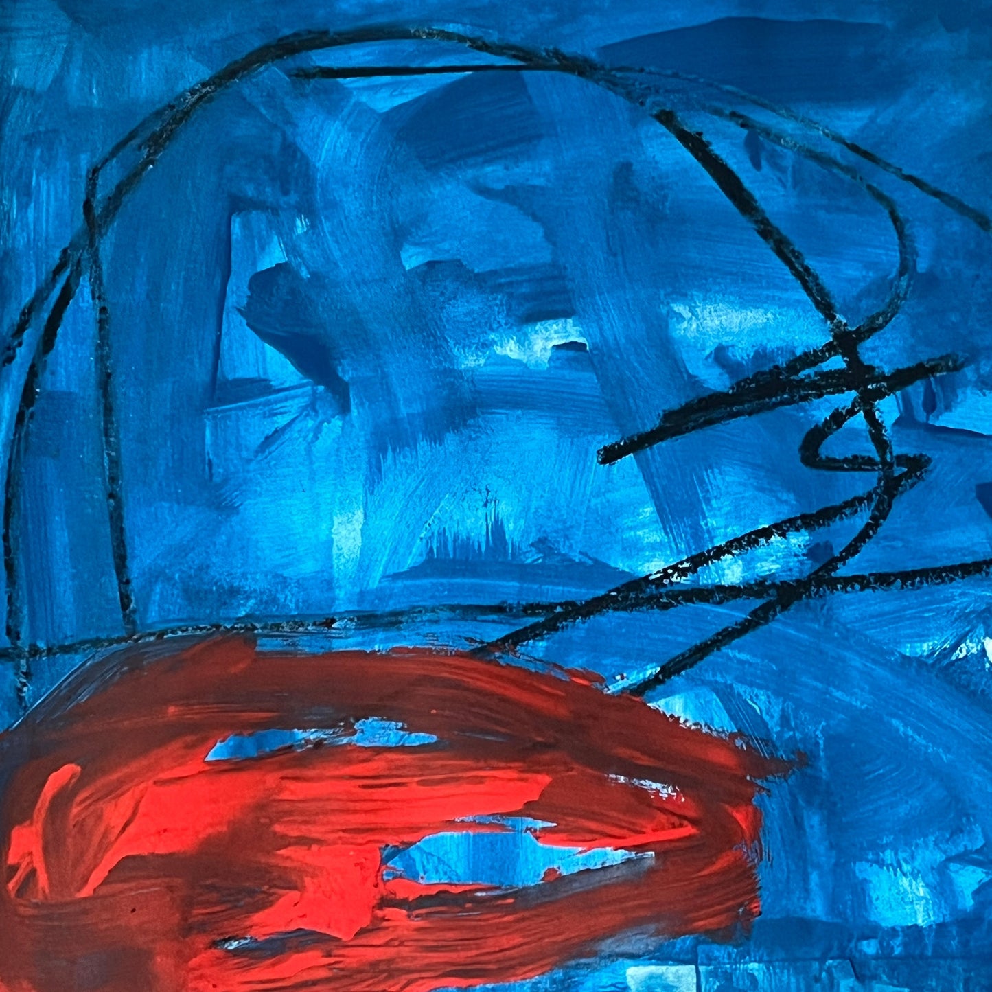 Original Mixed Media Abstract Art Painting 18x24 “Flare" Signed