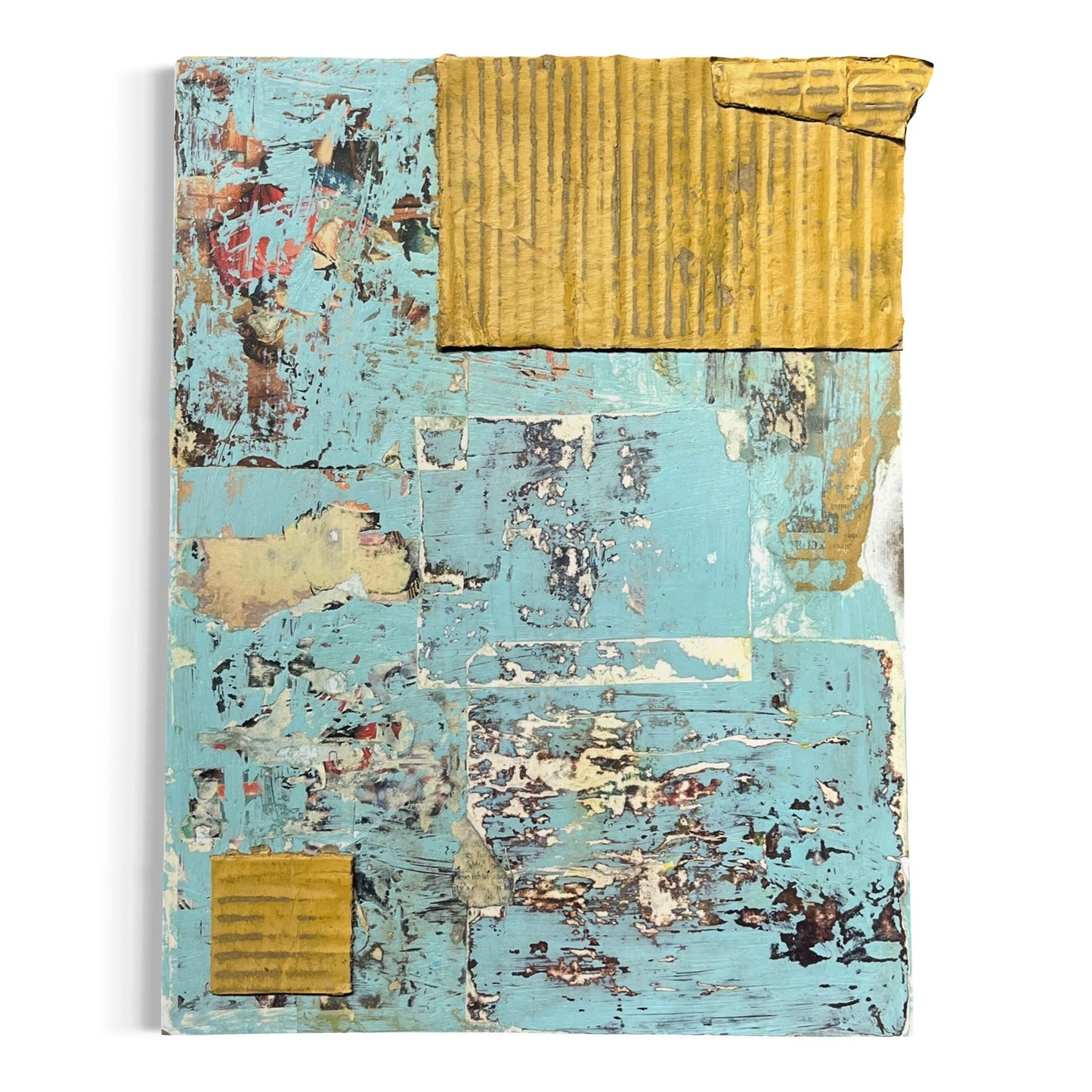 Original Mixed Media Abstract Art Collage Painting 11x14 "Decade"