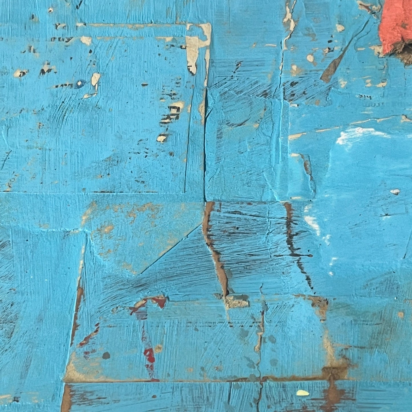 Original Mixed Media Abstract Art Collage Painting 11x14 "Cub"