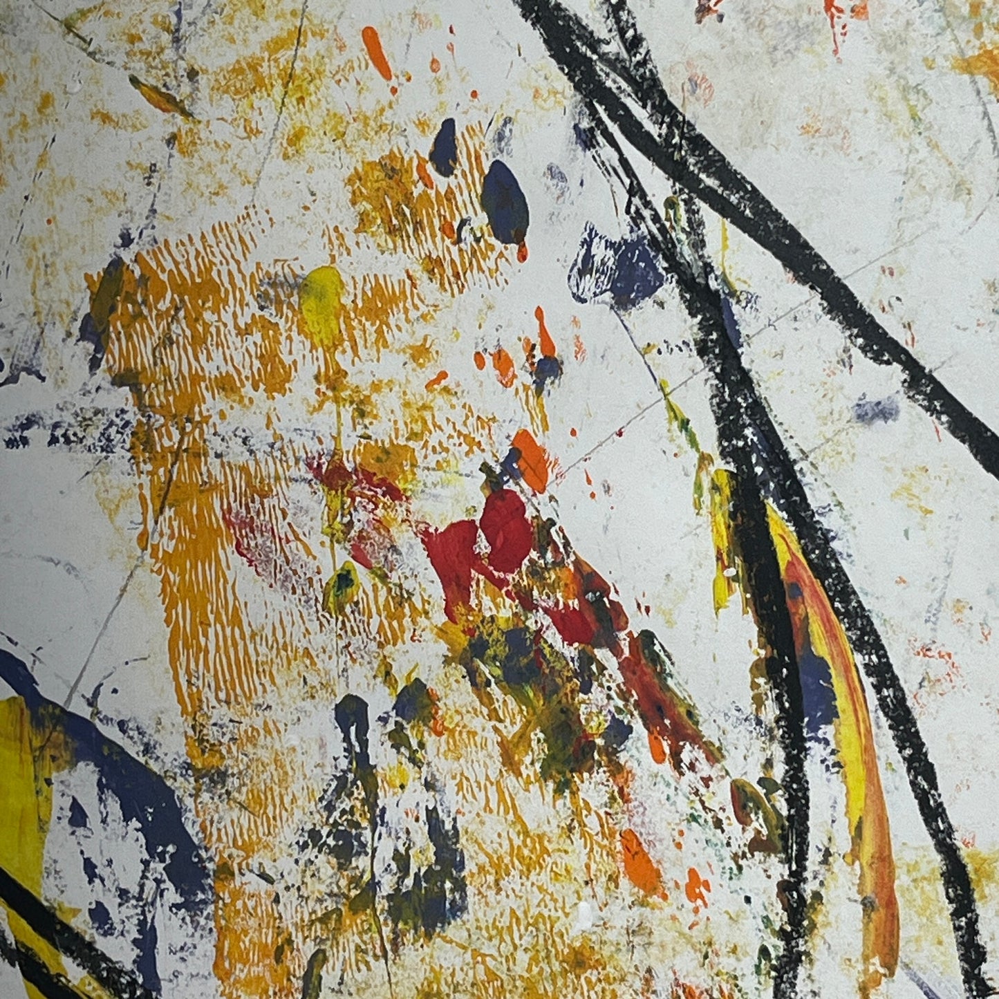 Original Mixed Media Abstract Modern Art Painting 24x36 "Alphitomancy" Signed