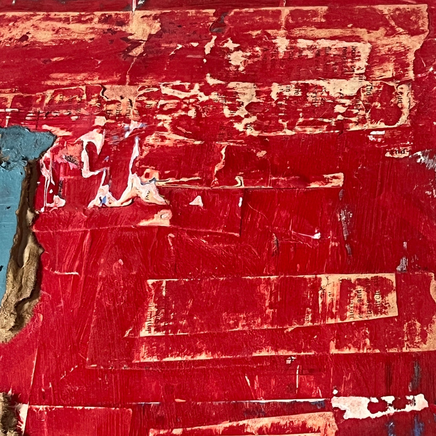Original Mixed Media Abstract Art Collage Painting 11x14 "Judge"