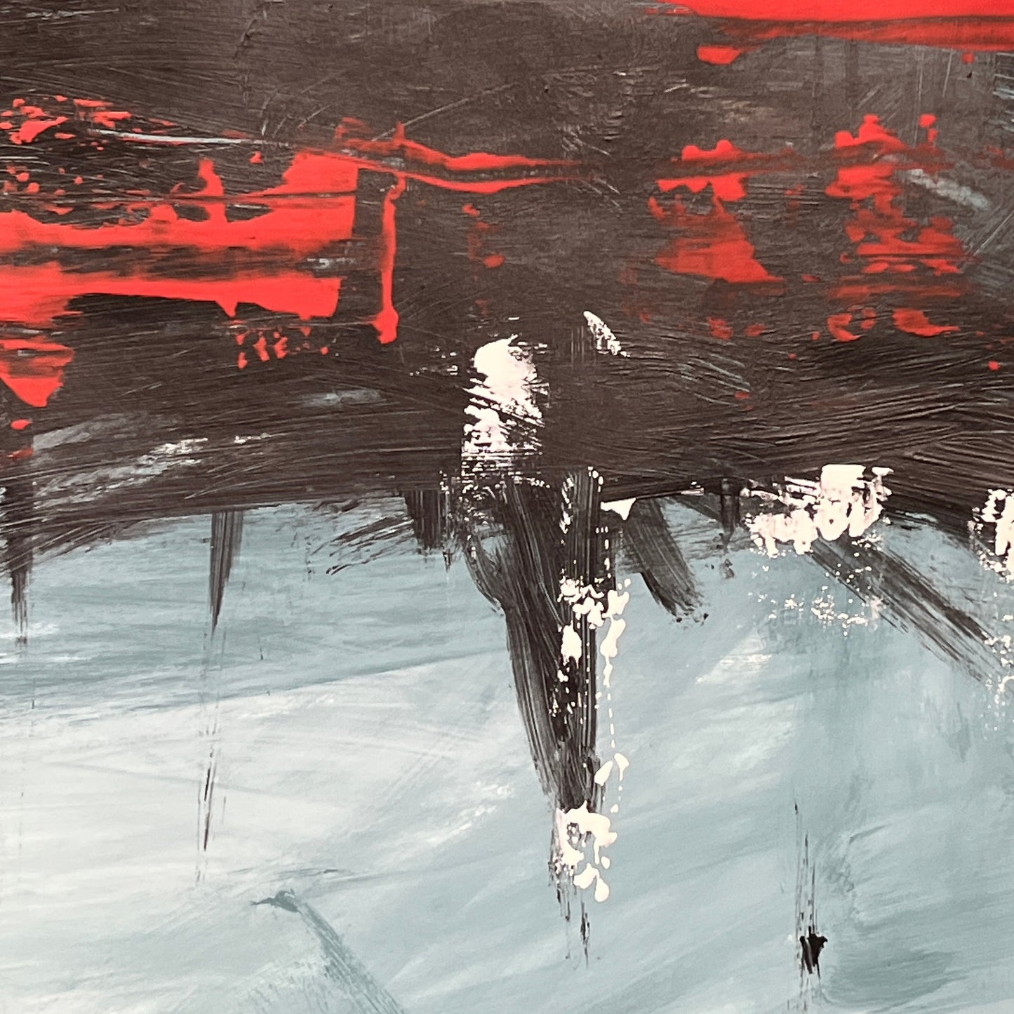 Original Mixed Media Abstract Modern Art Painting 24x36 "Interlunation" Signed