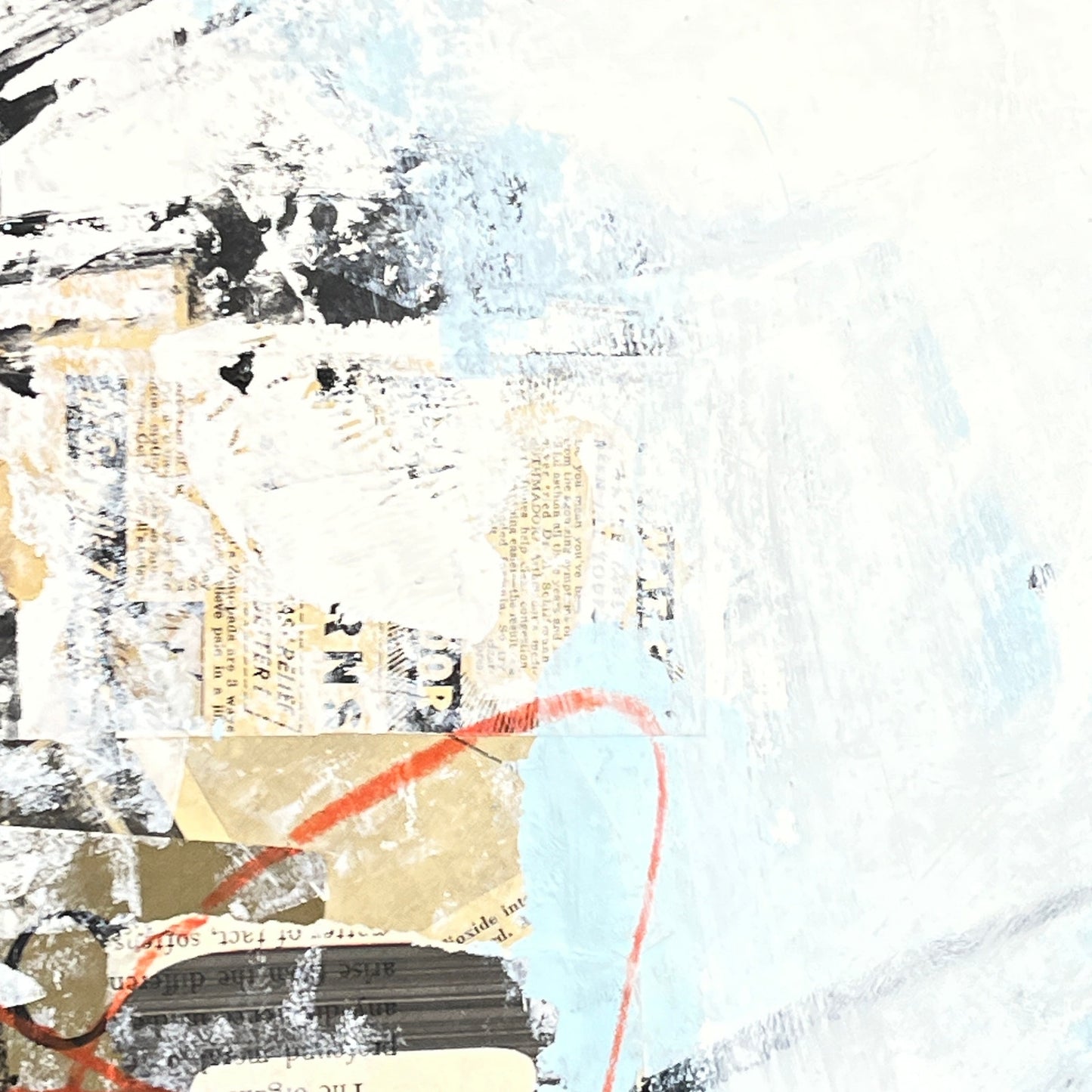 Original Mixed Media Abstract Modern Art Painting 18x24 "Affray" Signed
