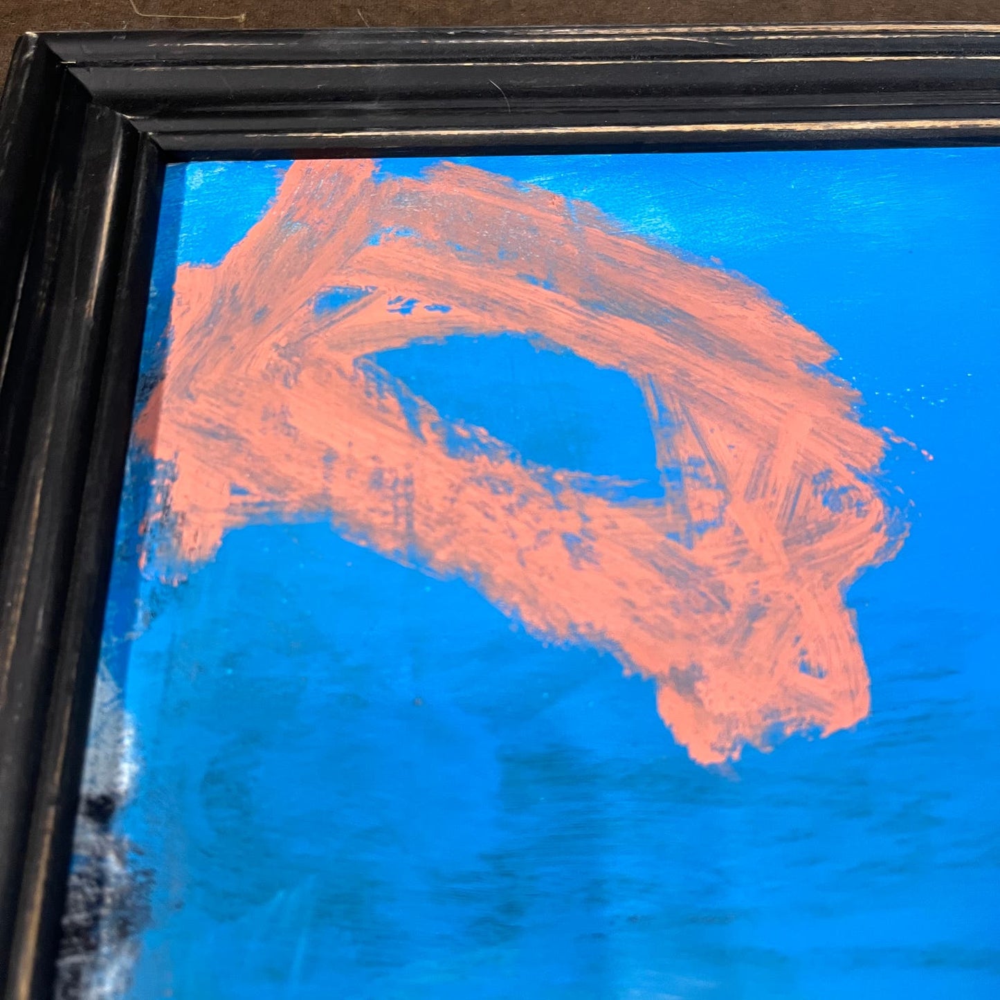 Original Framed Mixed Media Abstract Art Painting "Air Hypothesis" 17x21 w/ COA