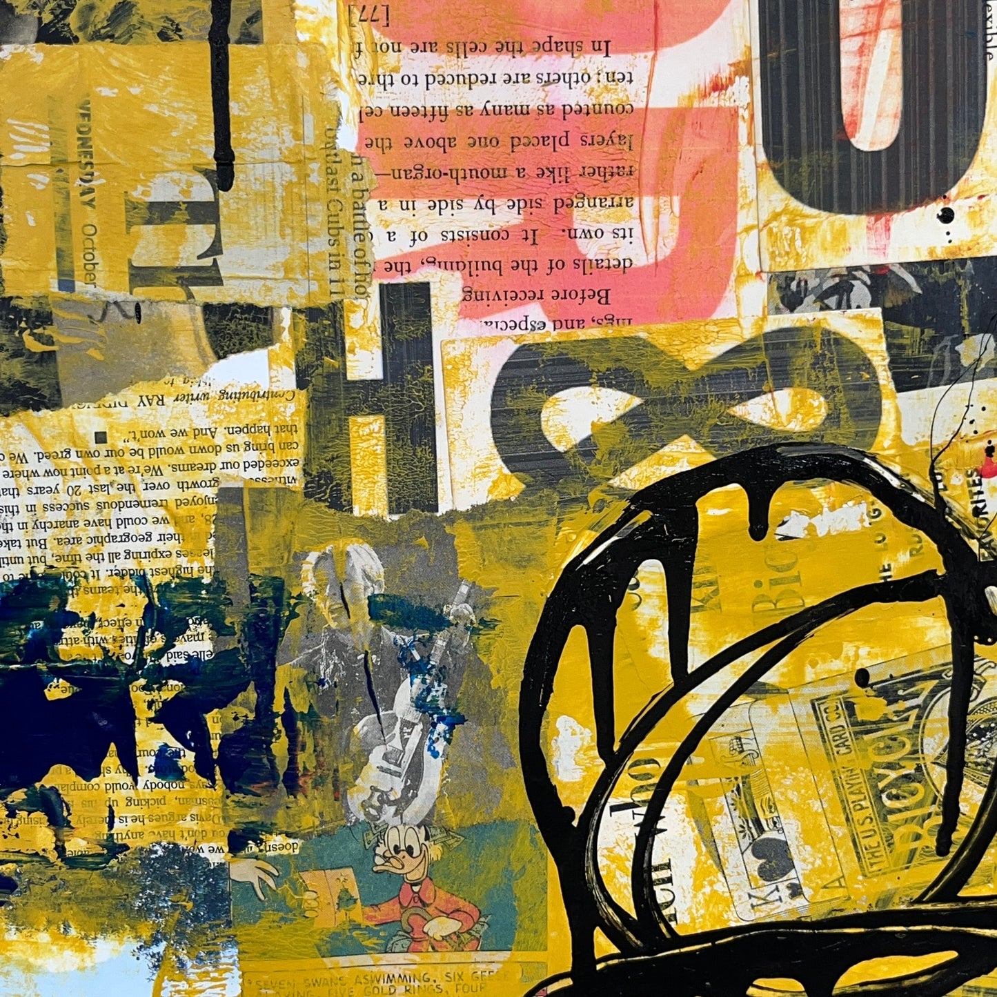 Original Mixed Media Abstract Modern Art Painting 18x24 "Phaeism" Signed