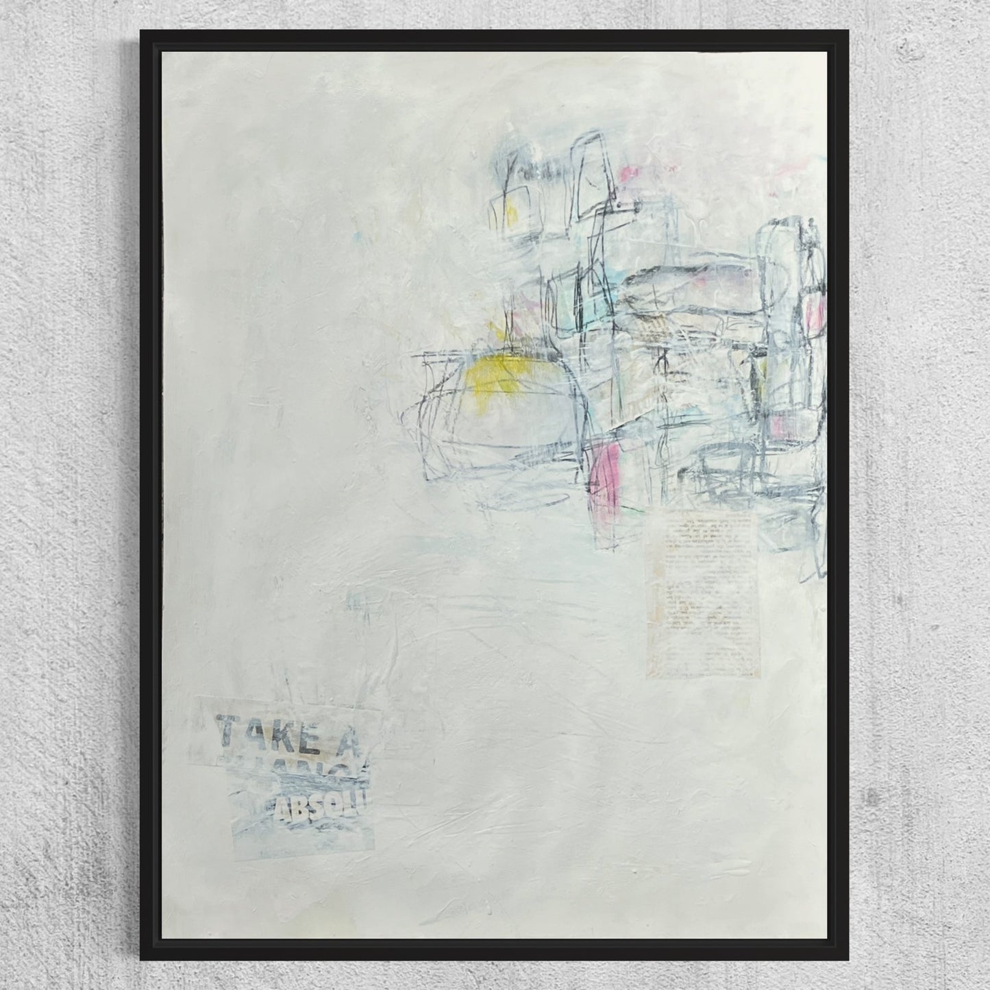 Original Mixed Media Abstract Art Painting 18x24 “Take a Chance" Signed