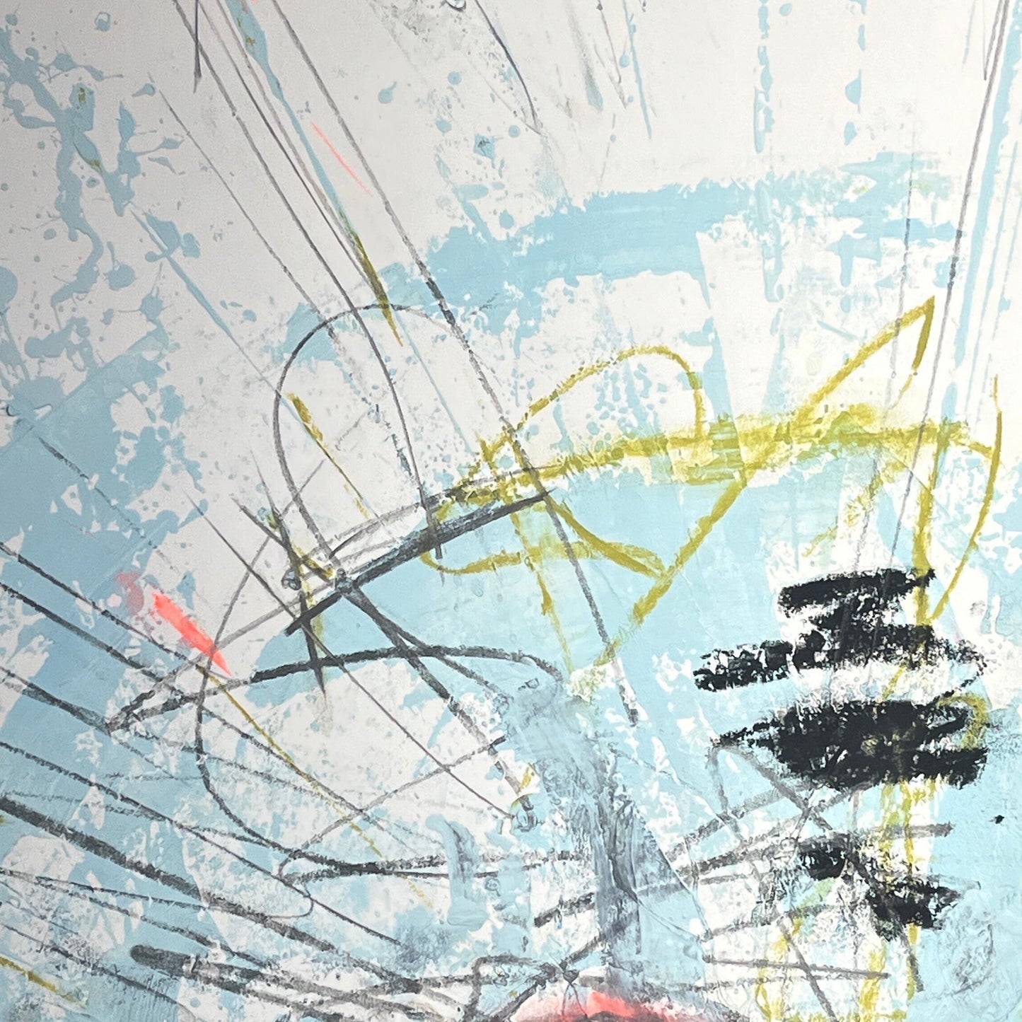 Original Mixed Media Abstract Modern Art Painting 18x24 "Significs" Signed