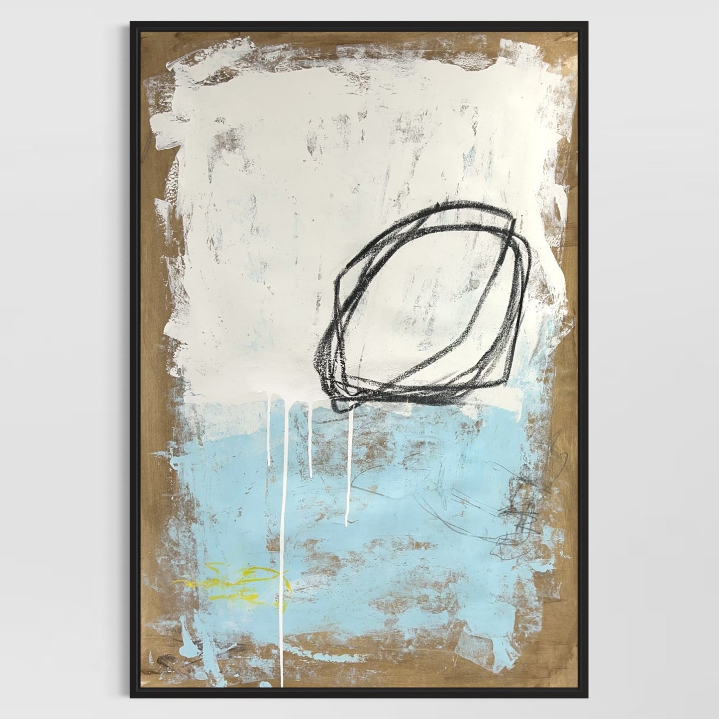 Original Mixed Media Abstract Modern Art Painting 24x36 "Synecdoche" Signed
