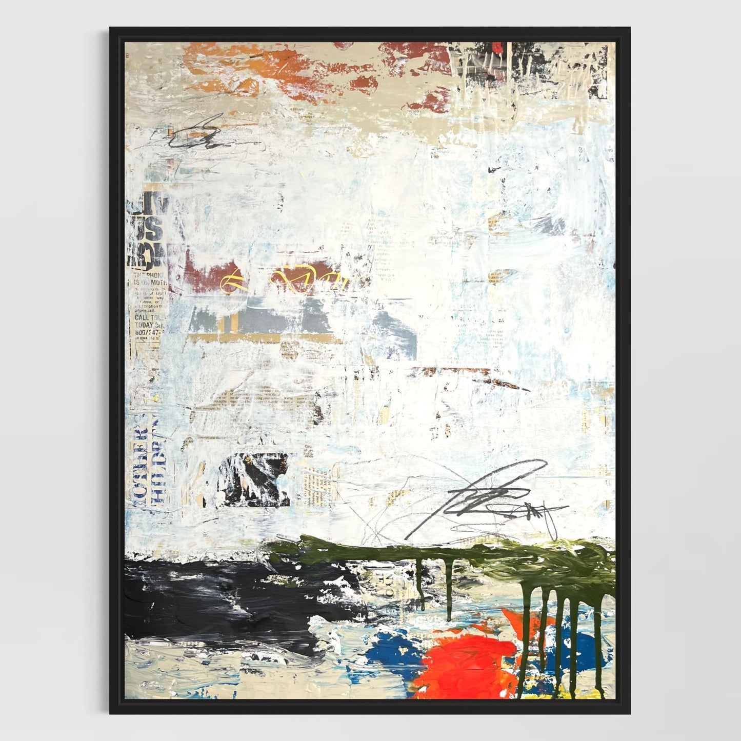 Original Mixed Media Abstract Modern Art Painting 18x24 "Zakuska" Signed