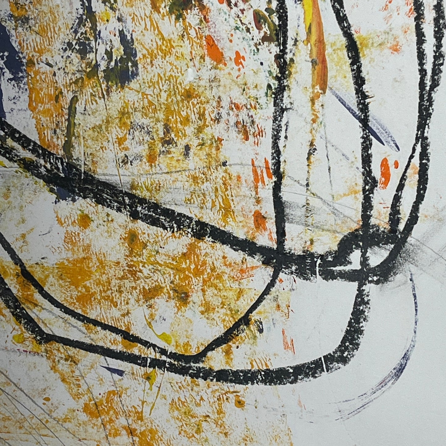 Original Mixed Media Abstract Modern Art Painting 24x36 "Alphitomancy" Signed