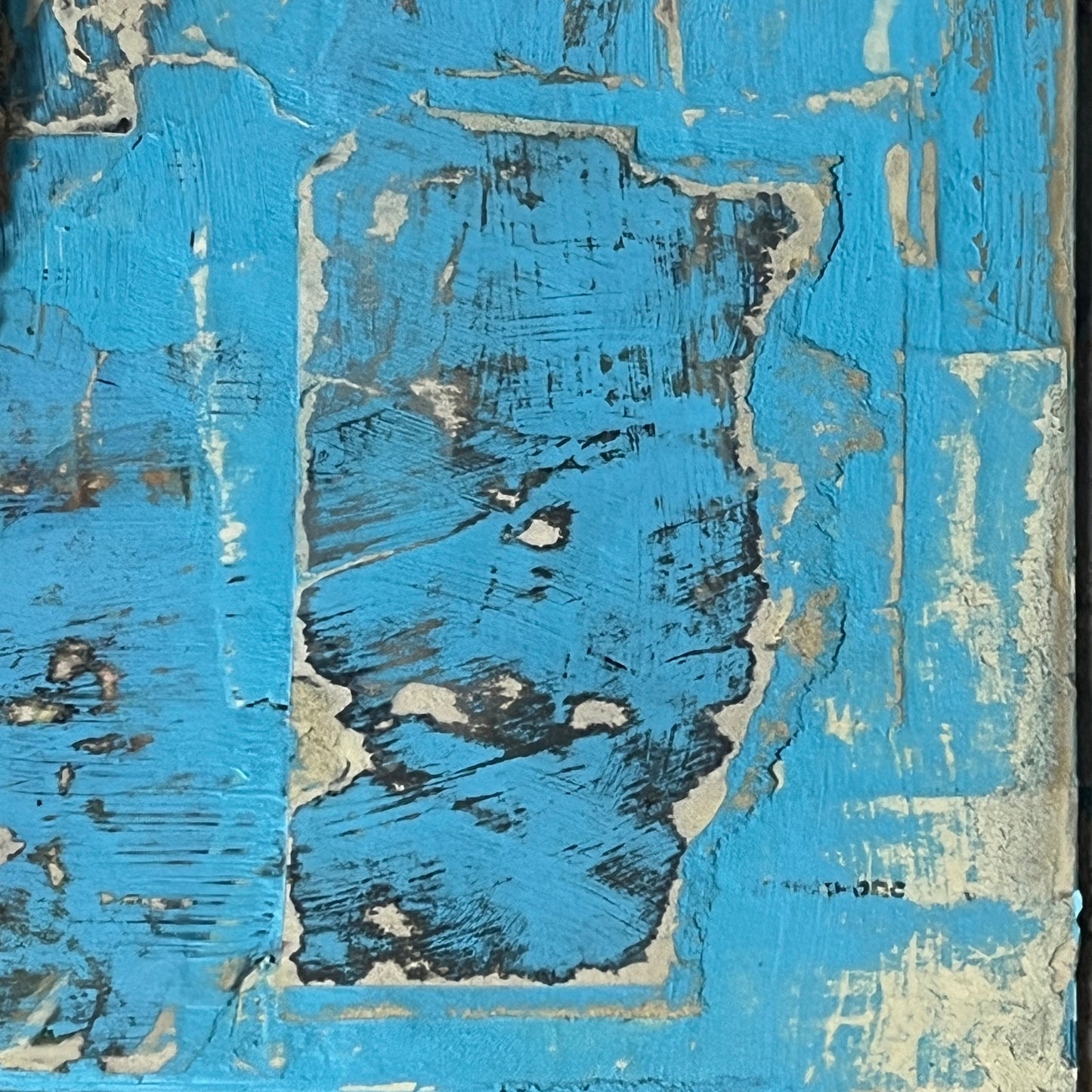 Original Mixed Media Abstract Art Collage Painting 9x12 "Chide"