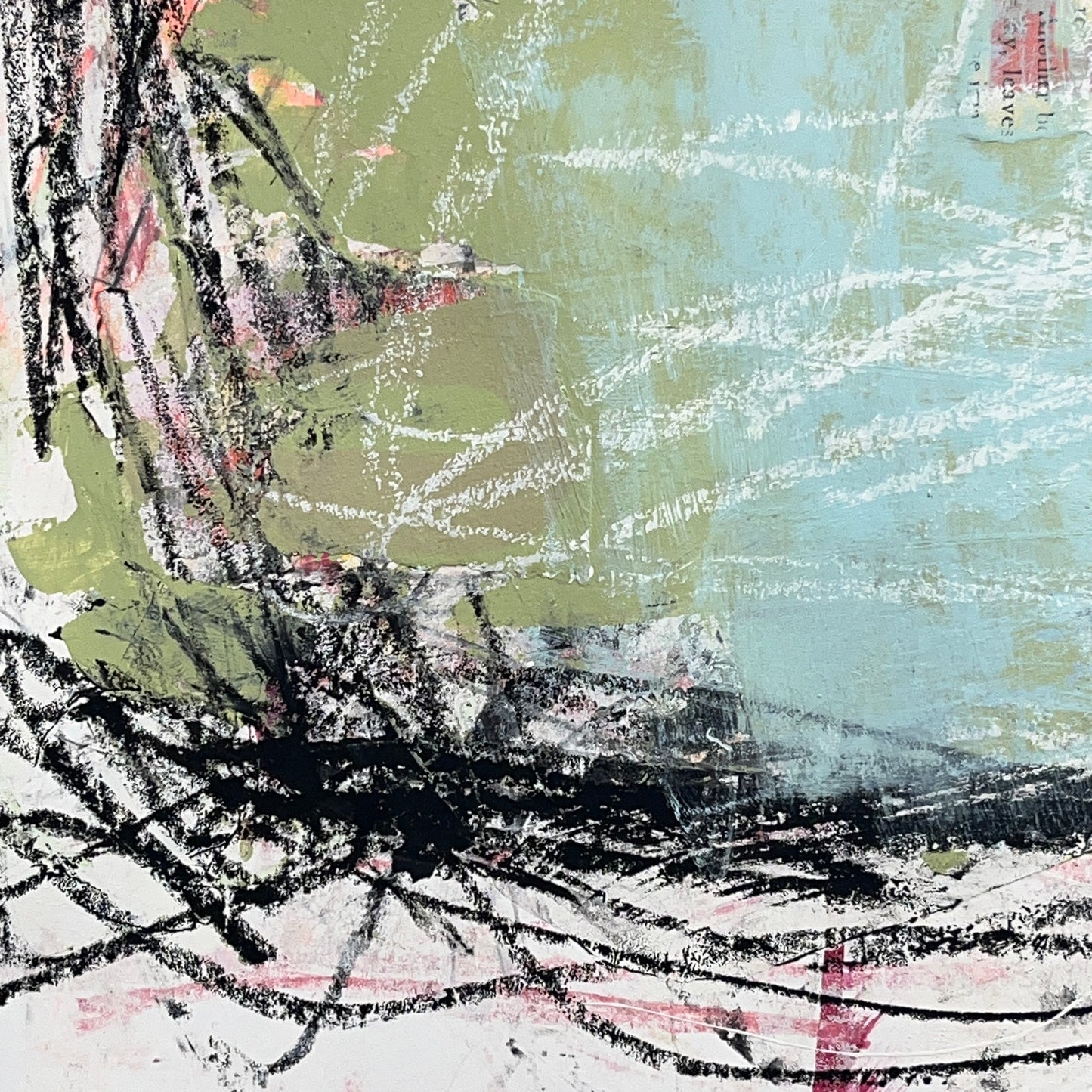 Original Mixed Media Abstract Modern Art Painting 18x24 "Adoral" Signed