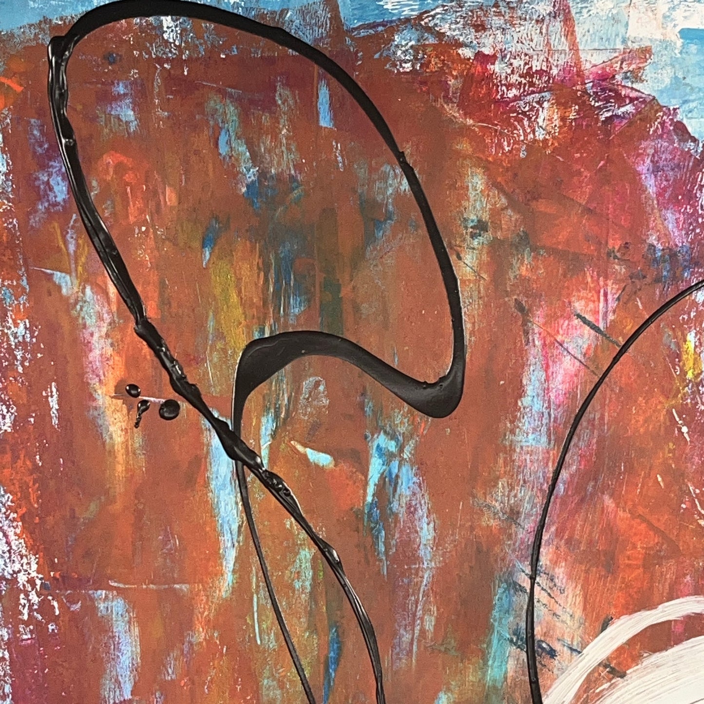 Original Mixed Media Abstract Modern Art Painting 24x36 "Fallibilism" Signed