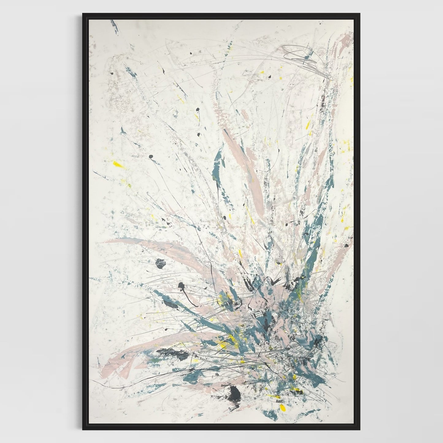 Original Mixed Media Abstract Modern Art Painting 24x36 "Pari Passu" Signed