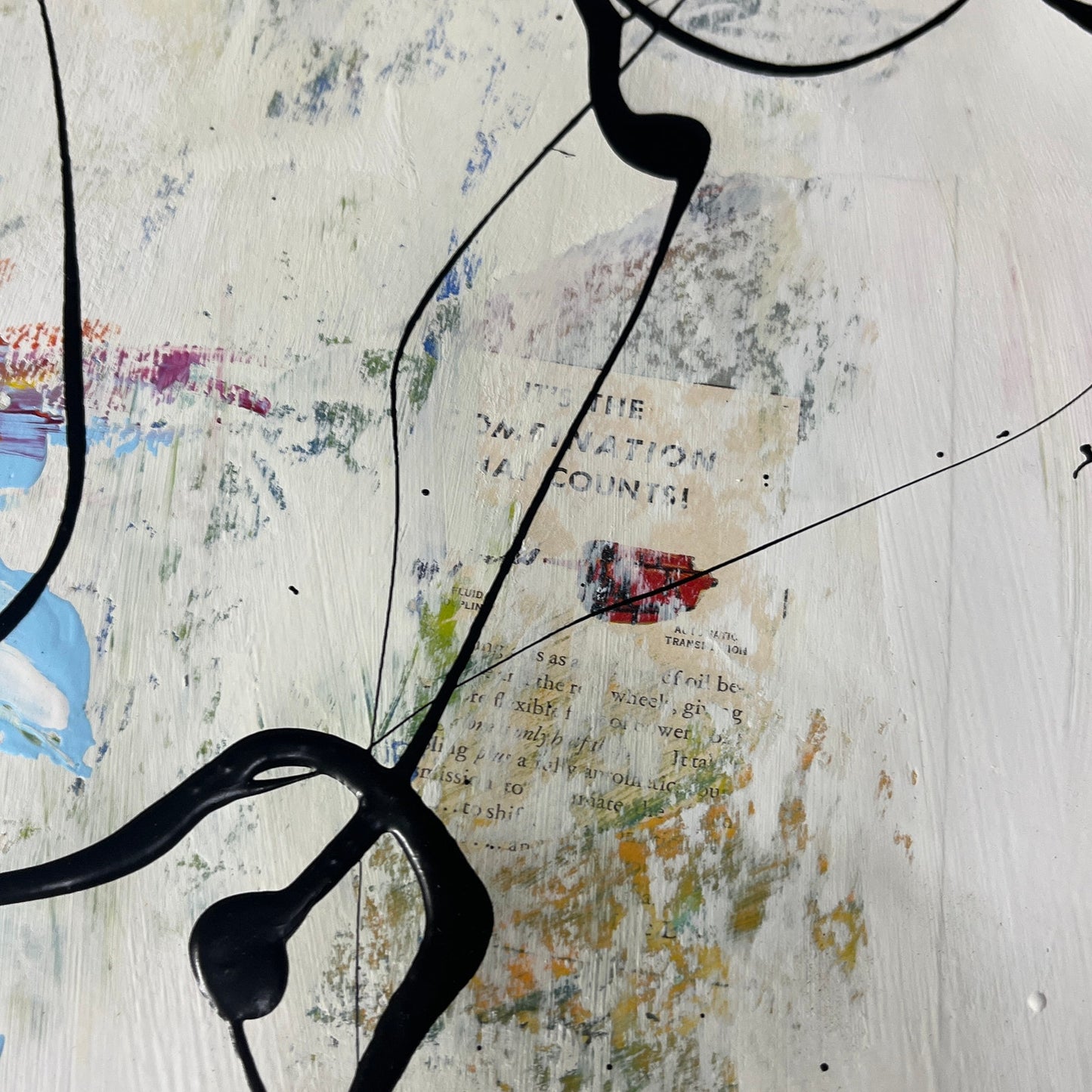 Original Mixed Media Abstract Art Painting 18x24 “Hydra-Matic" Signed