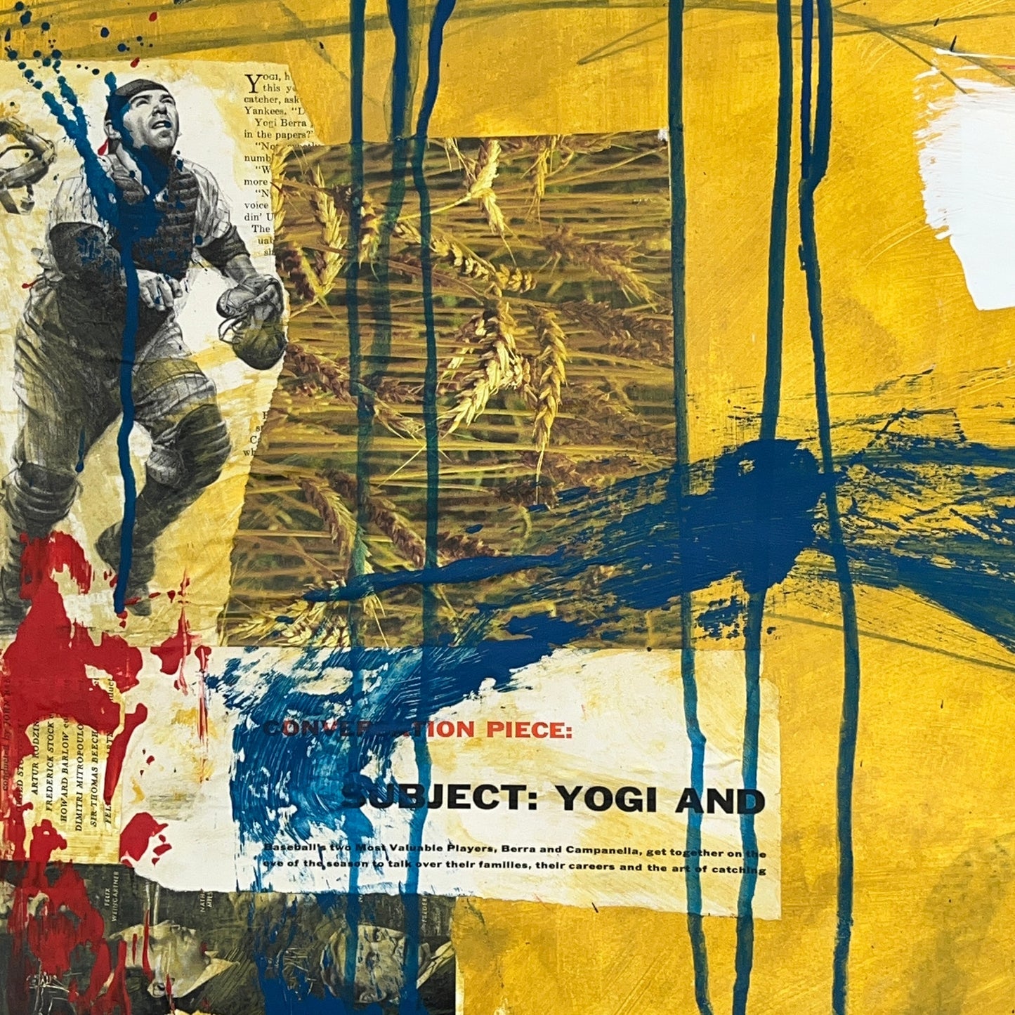 Original Mixed Media Abstract Modern Art Painting 24x36 "Subject: Yogi" Signed