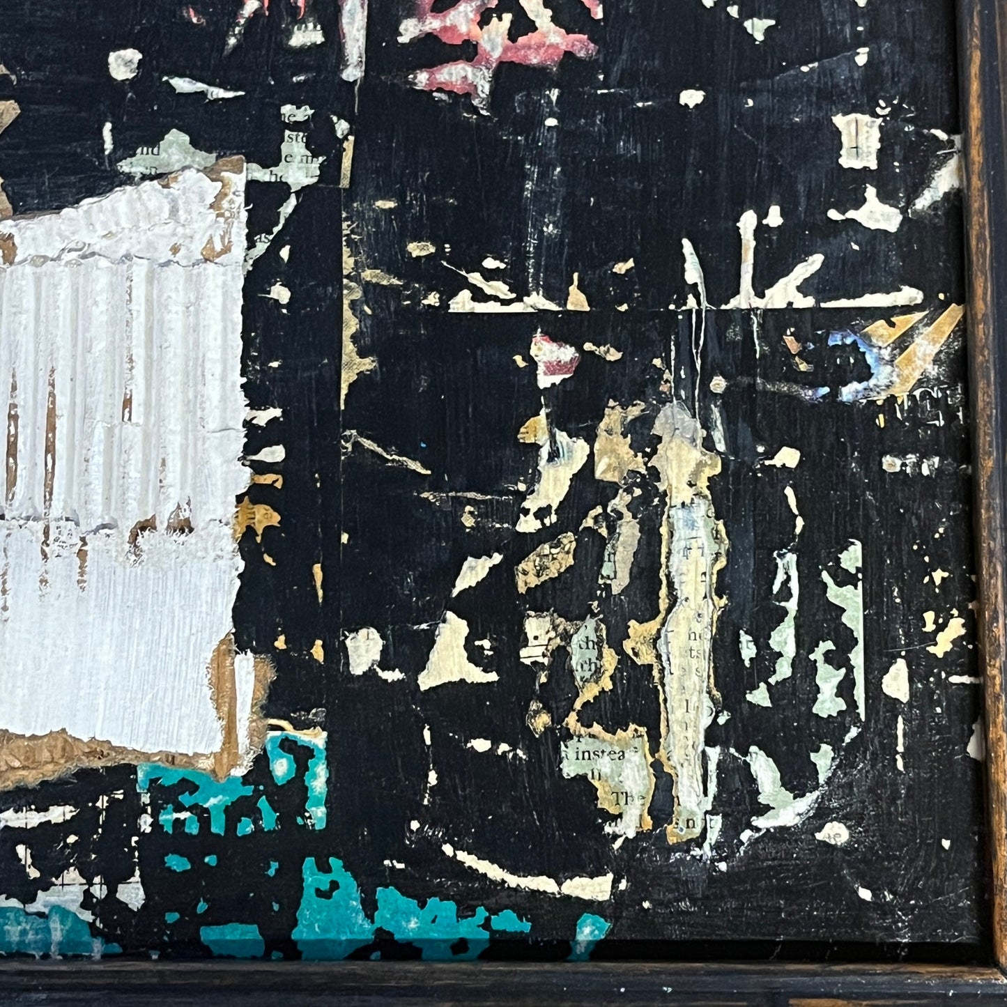 Original Framed Mixed Media Modern Art Collage Painting 10x13 "Unity"