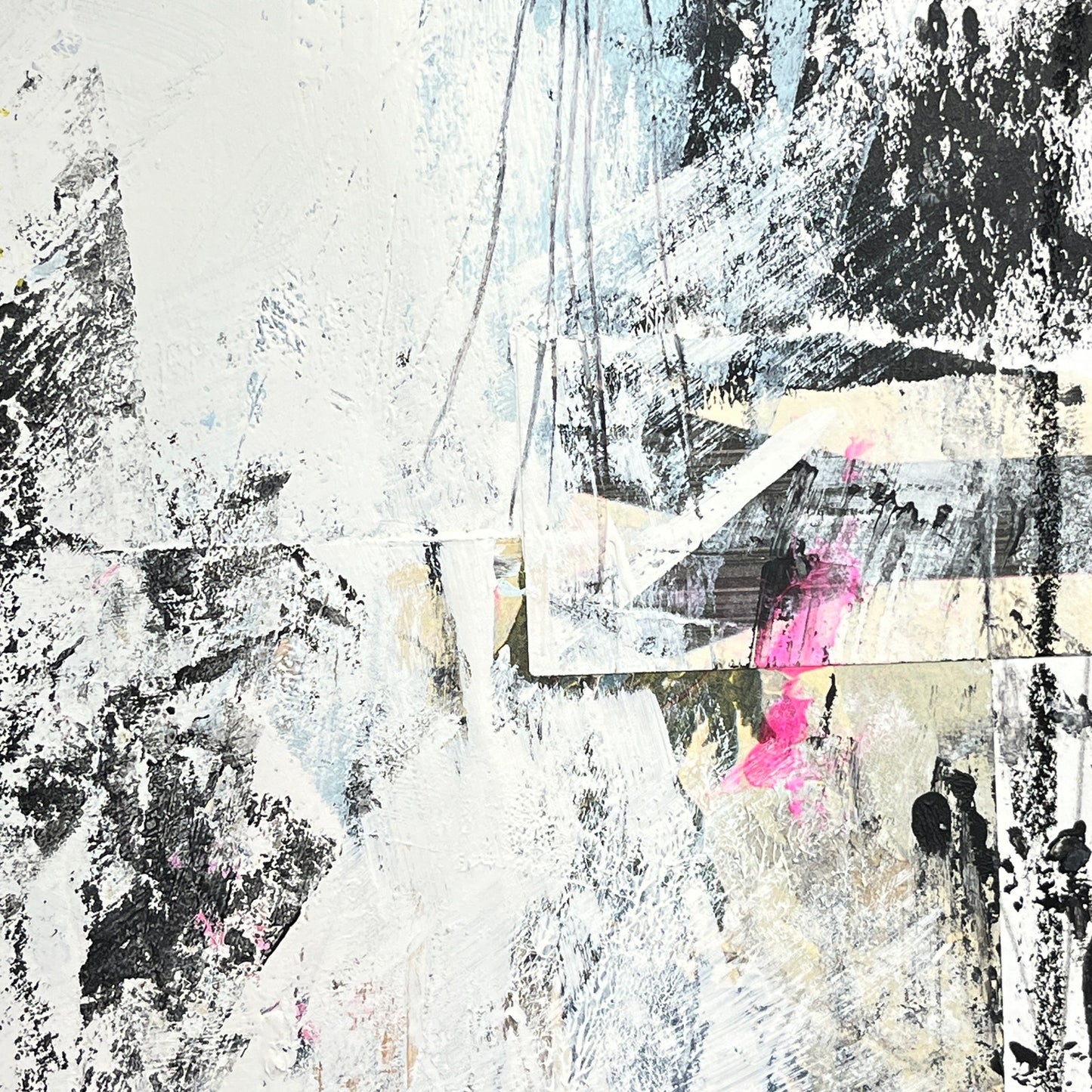 Original Mixed Media Abstract Modern Art Painting 18x24 "Icterical" Signed