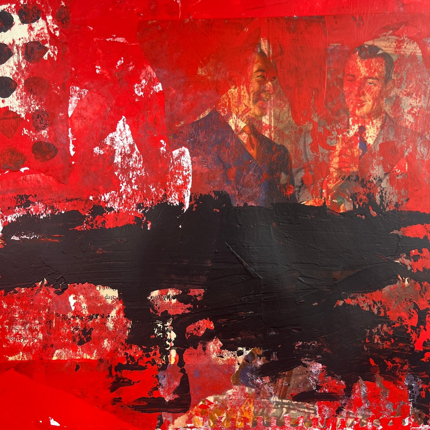 Original Mixed Media Abstract Modern Art Painting 18x24 "Retrogress" Signed