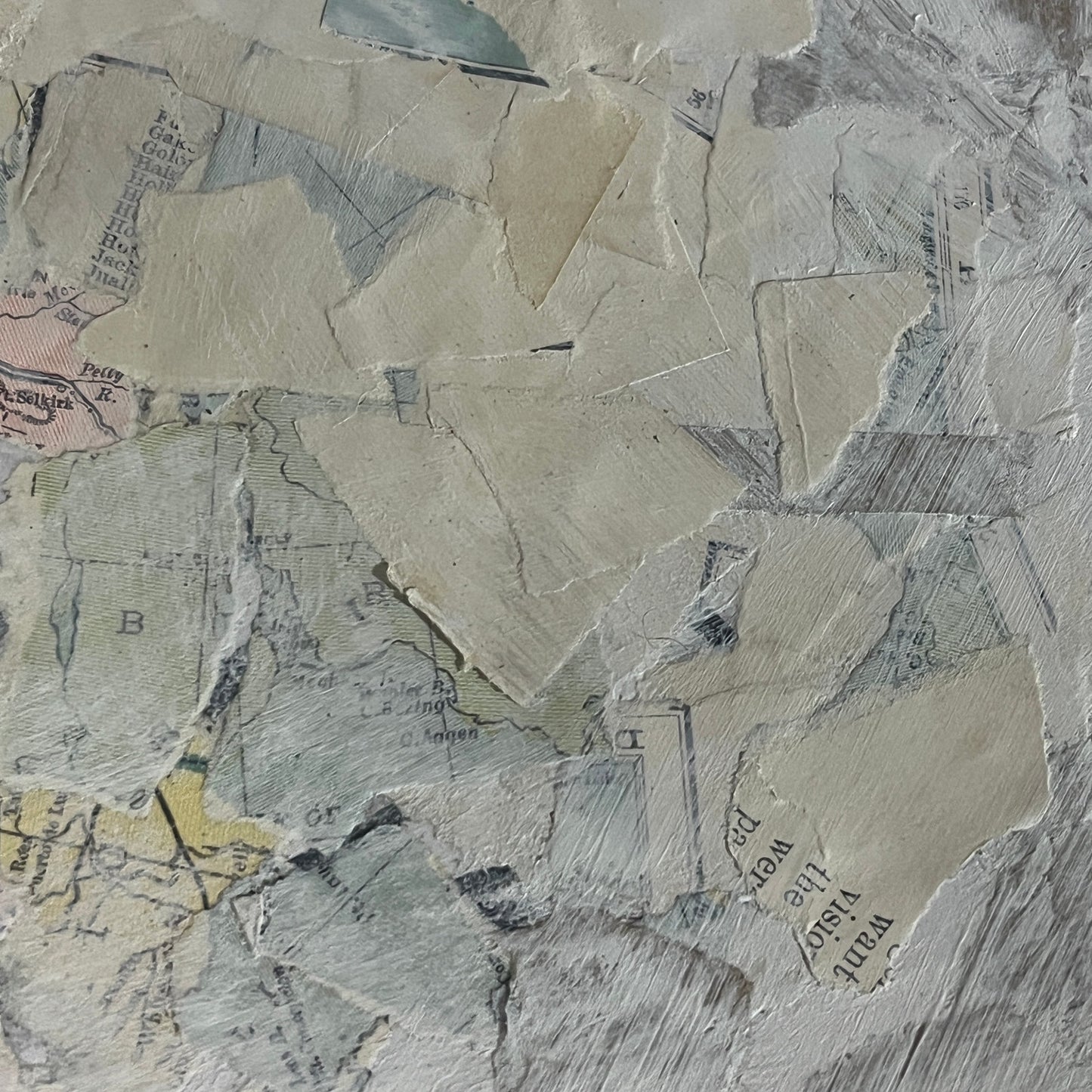 Original Mixed Media Abstract Art Collage 11x14 “Diplomacy" Signed