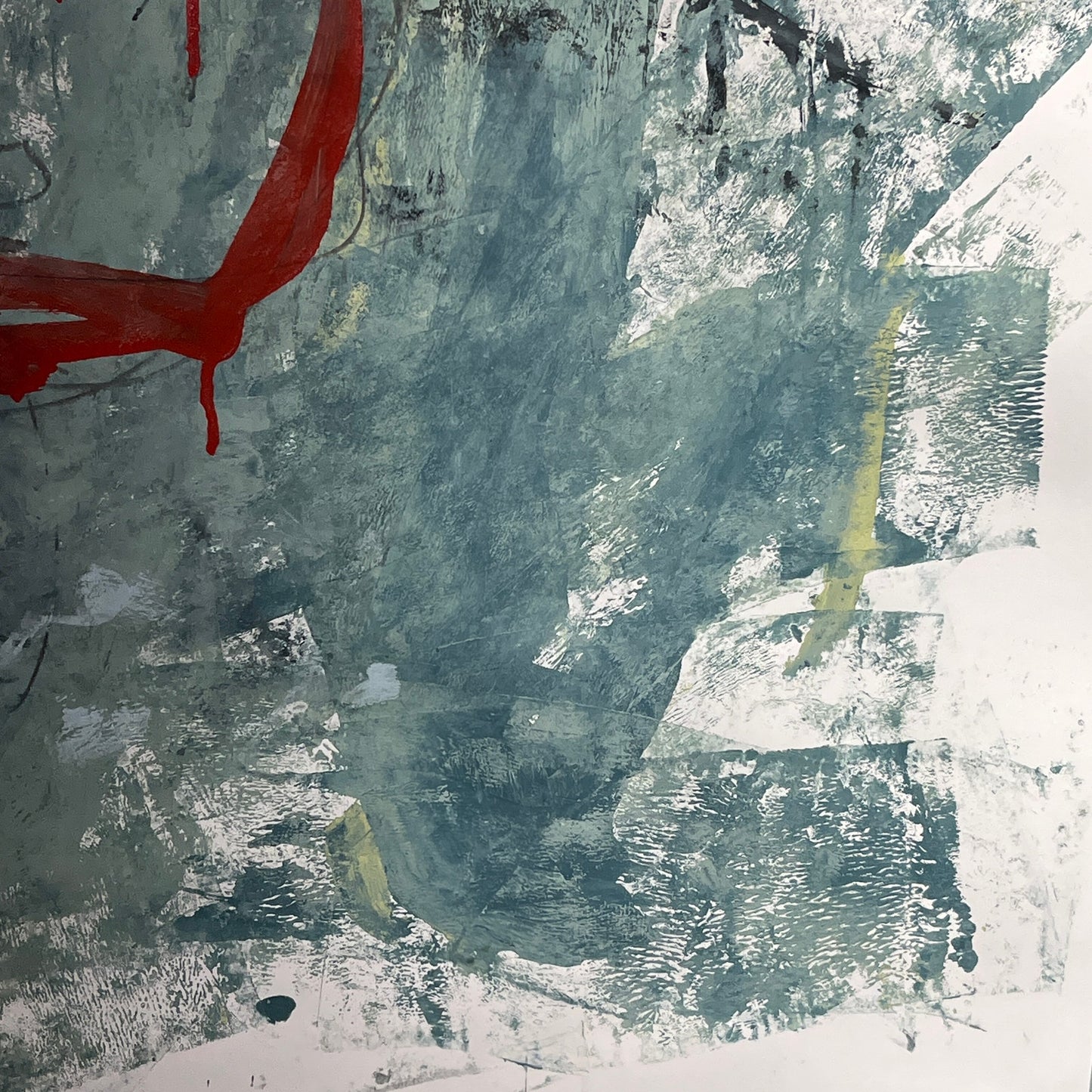 Original Mixed Media Abstract Modern Art Painting 24x36 "Upaithric" Signed