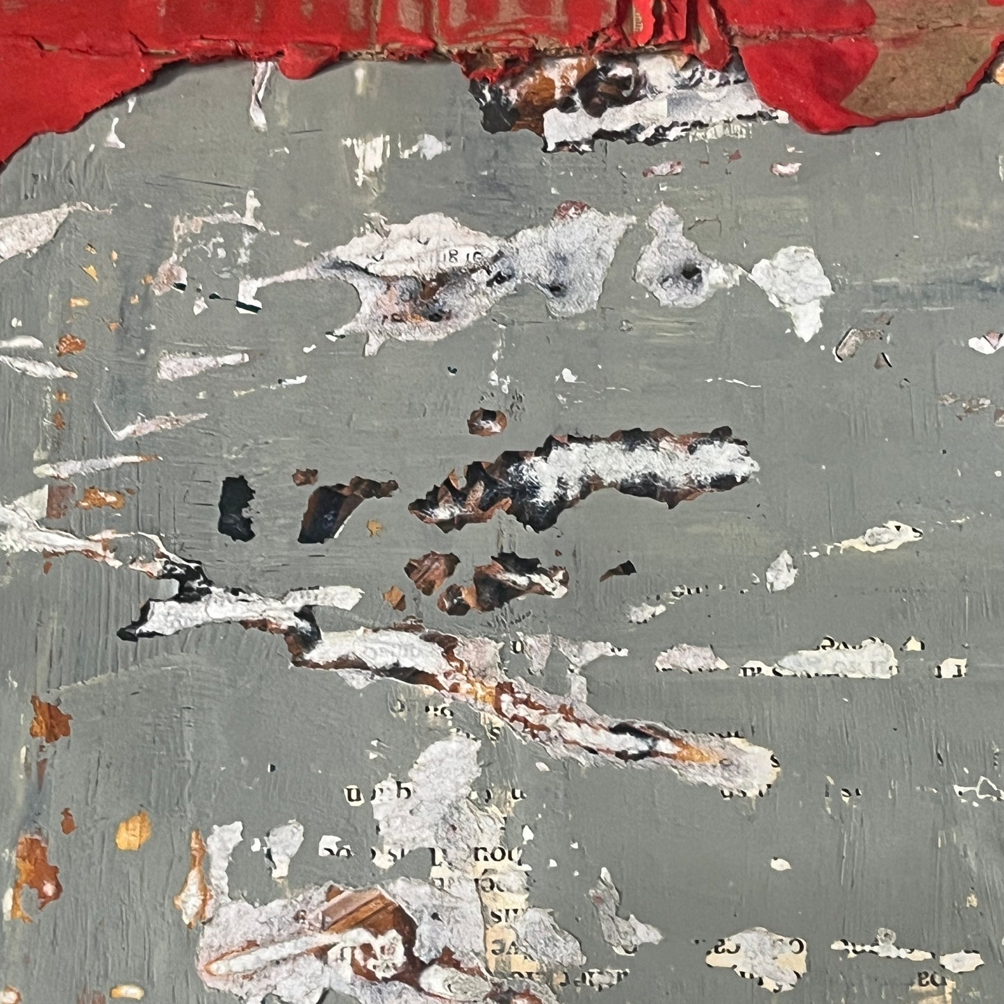 Original Mixed Media Modern Art Collage Painting 11x14 "Terrace"