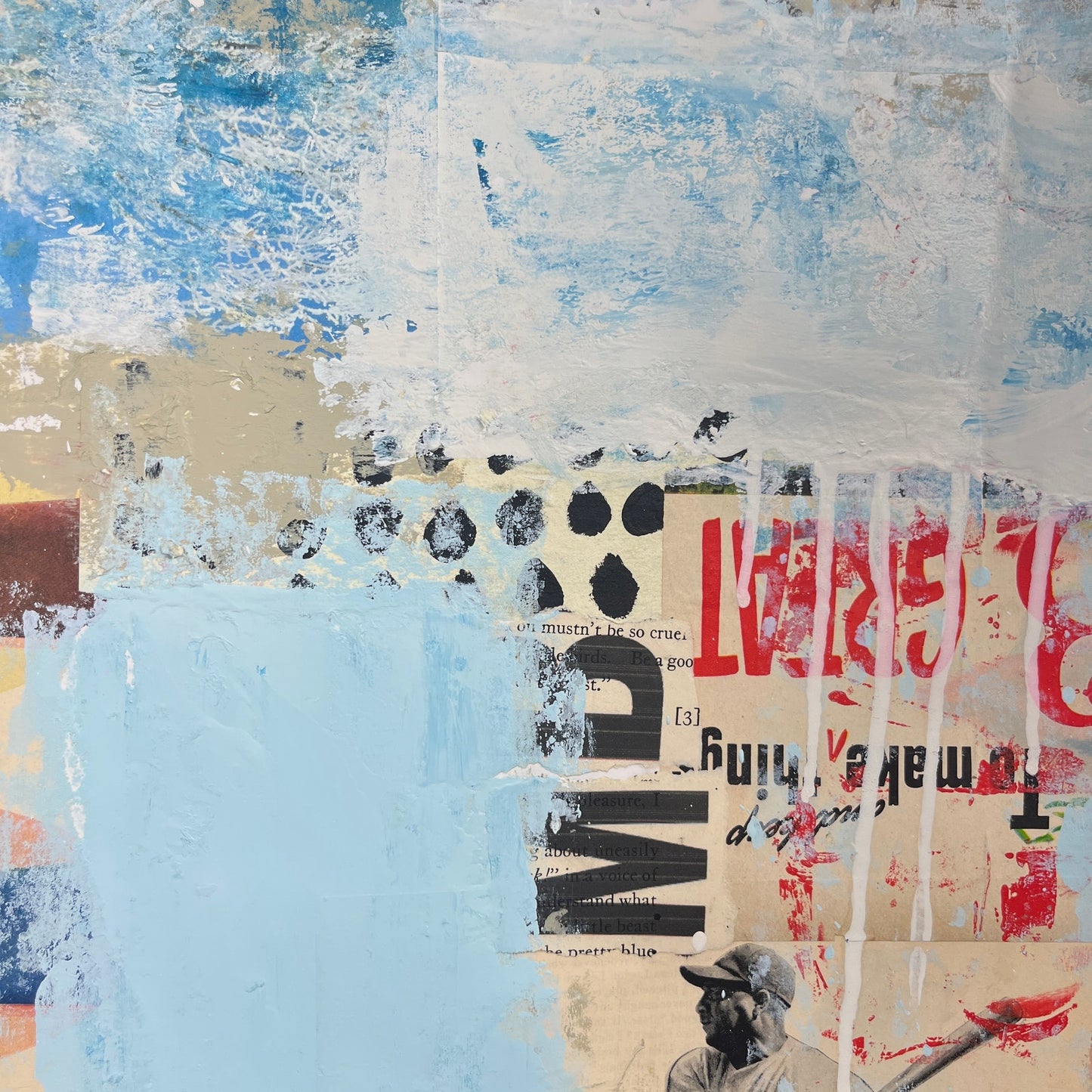 Original Mixed Media Abstract Modern Art Painting 18x24 "CAB" Signed