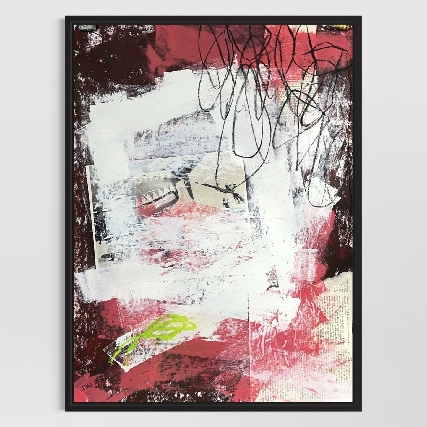 Original Mixed Media Abstract Modern Art Painting 18x24 "Censer" Signed