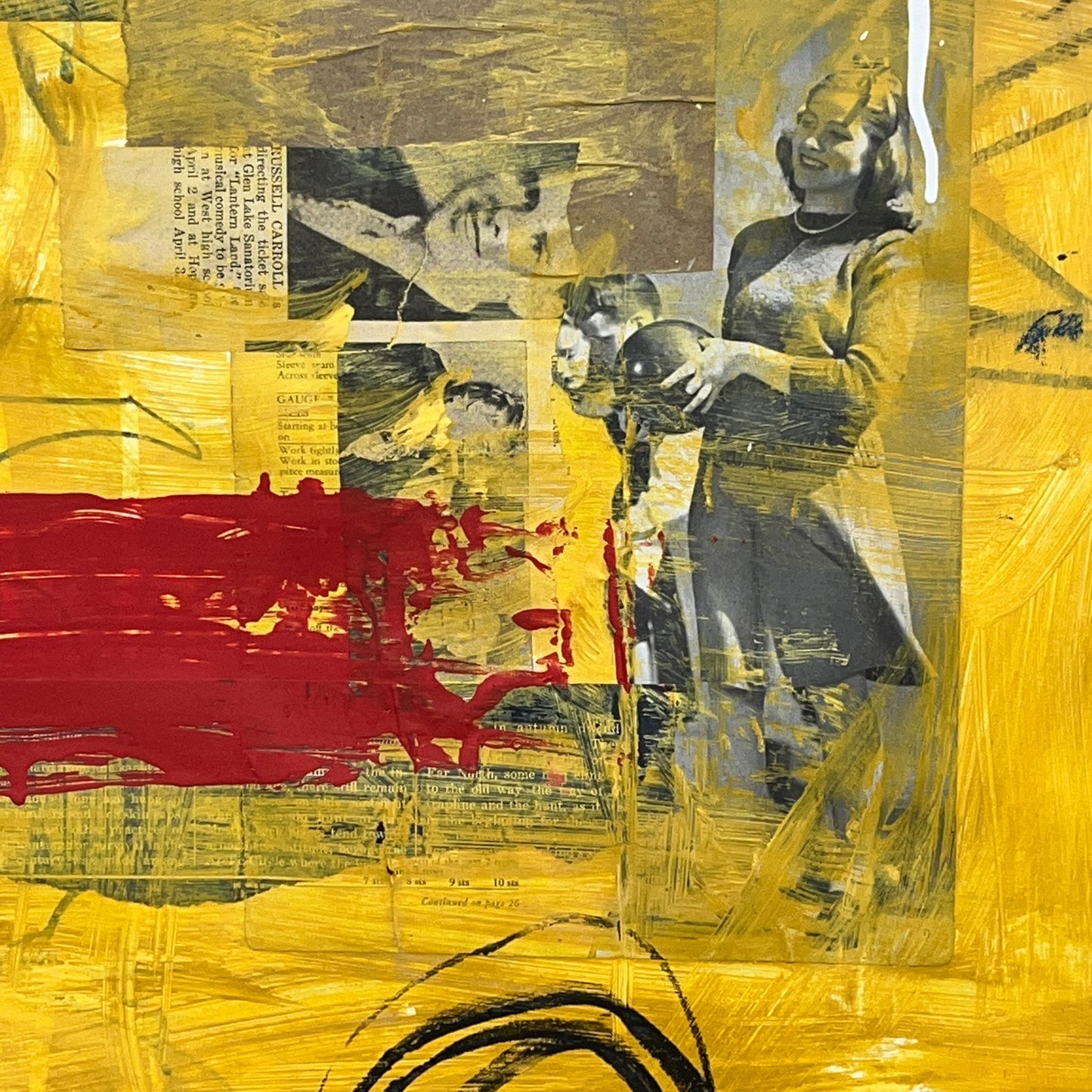 Original Mixed Media Abstract Modern Art Painting 24x36 "DEF" Signed