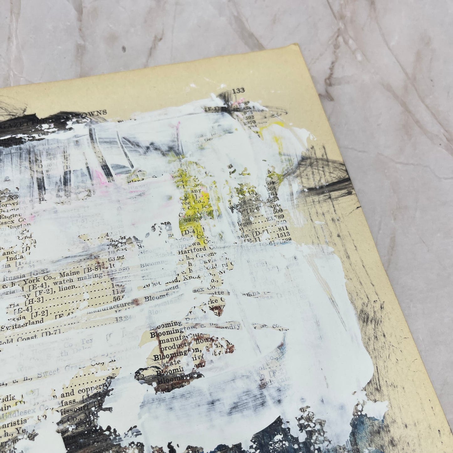 Original Mixed Media Abstract Art Painting 10x13.5” Wanderlust Series #9