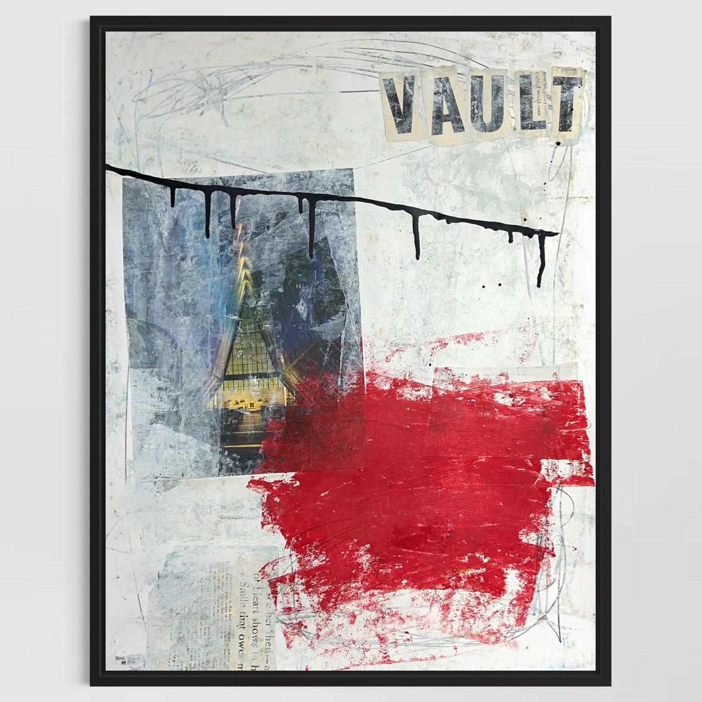Original Mixed Media Abstract Modern Art Painting 18x24 "Vault" Signed