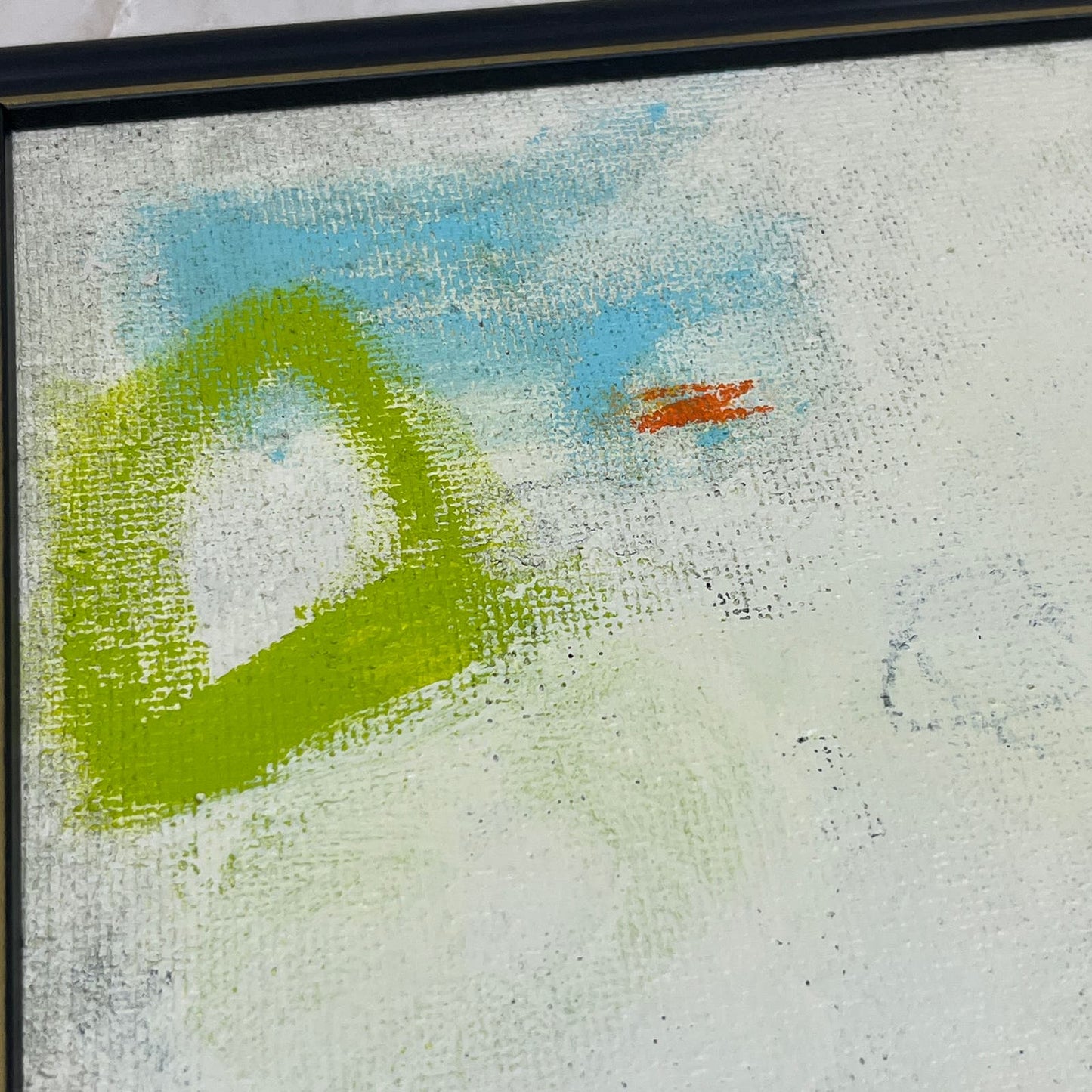 Original Framed Mixed Media Abstract Art Painting 9x12 “Split Sum” w/ COA