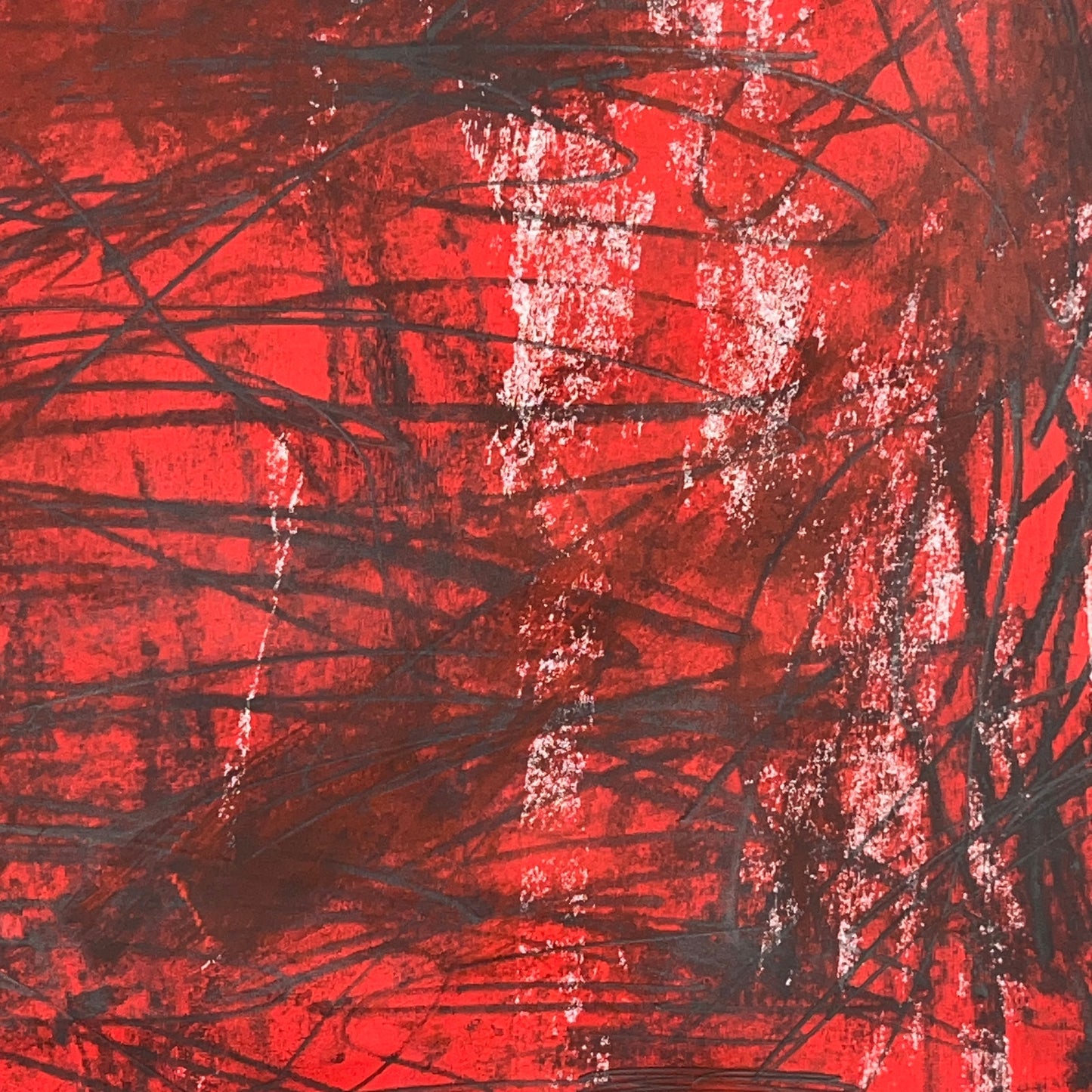 Original Mixed Media Abstract Modern Art Painting 24x36 "Fantassin" Signed