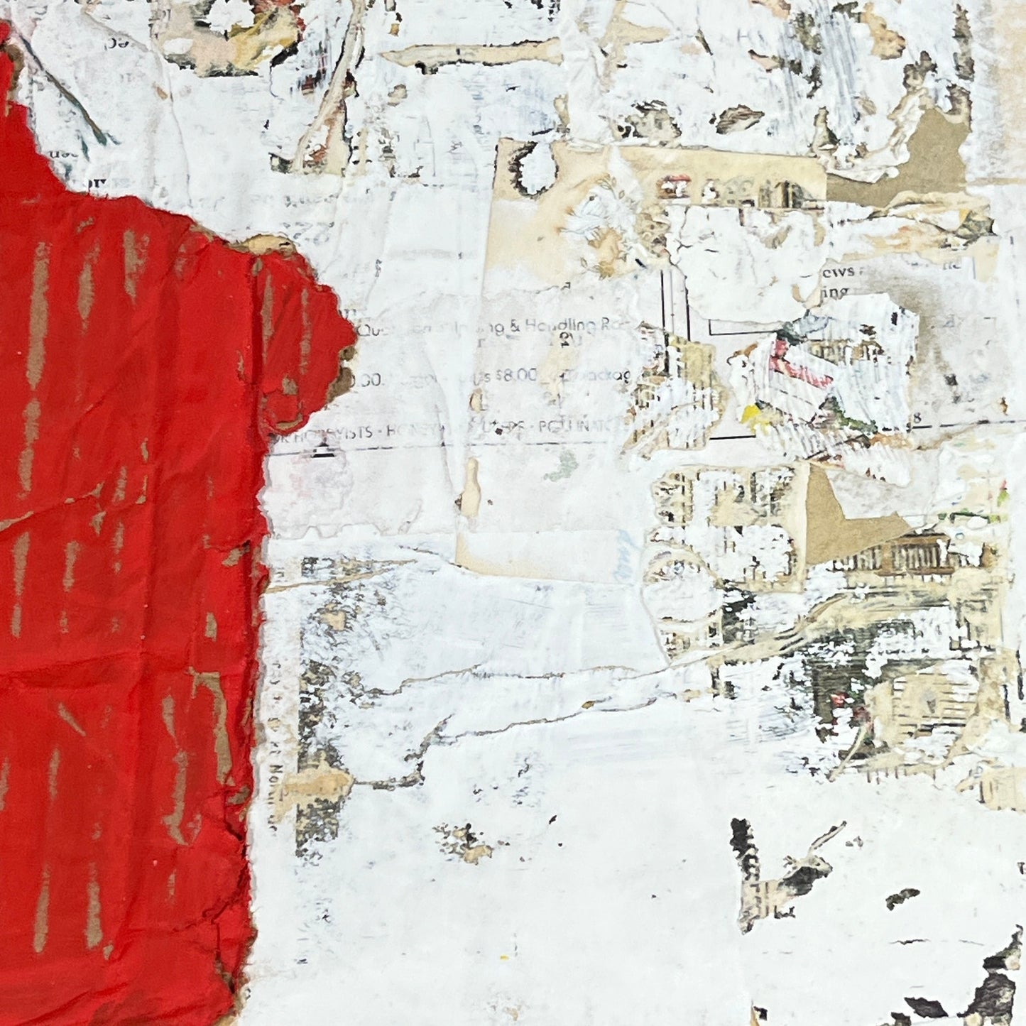 Original Framed Mixed Media Modern Art Collage Painting 12x18 "Quoin"