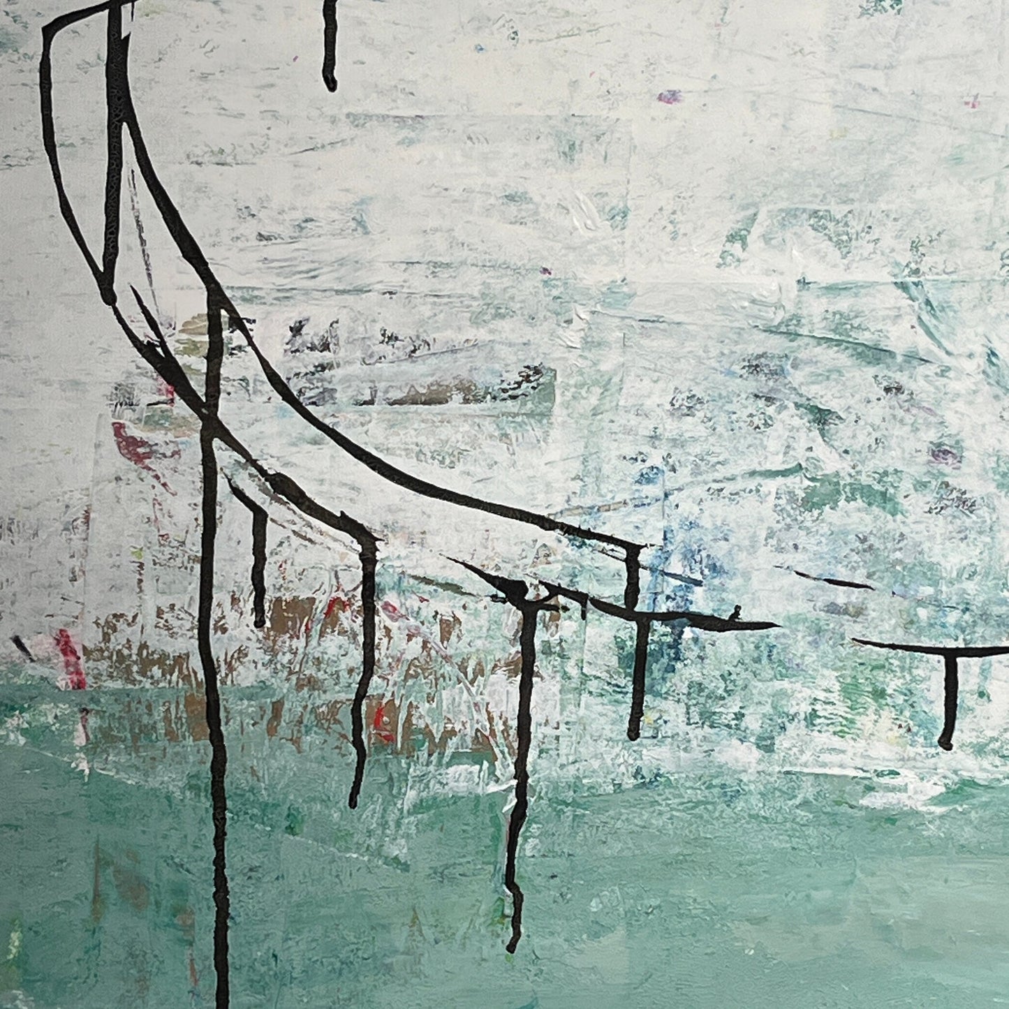 Original Mixed Media Abstract Modern Art Painting 24x36 "Ambit" Signed