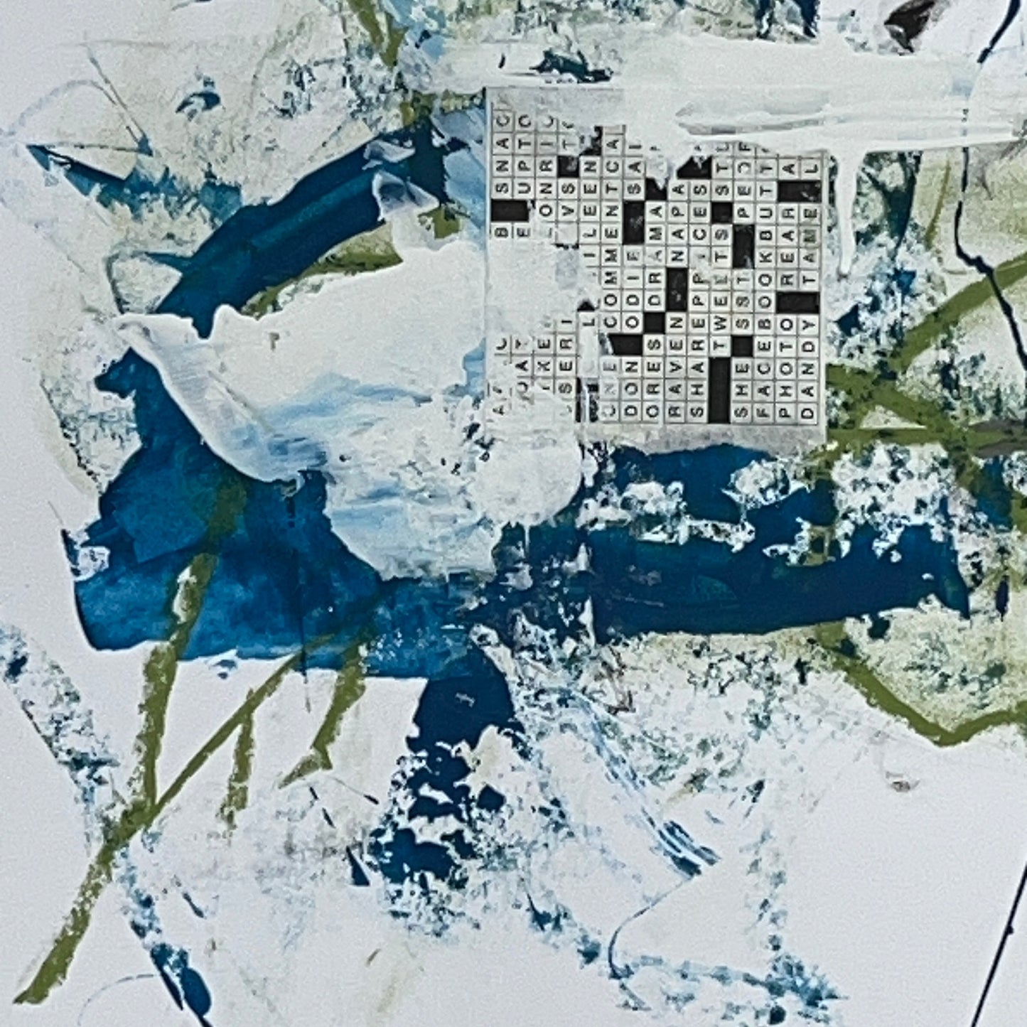 Original Mixed Media Abstract Modern Art Painting 18x24 "Shuck" Signed